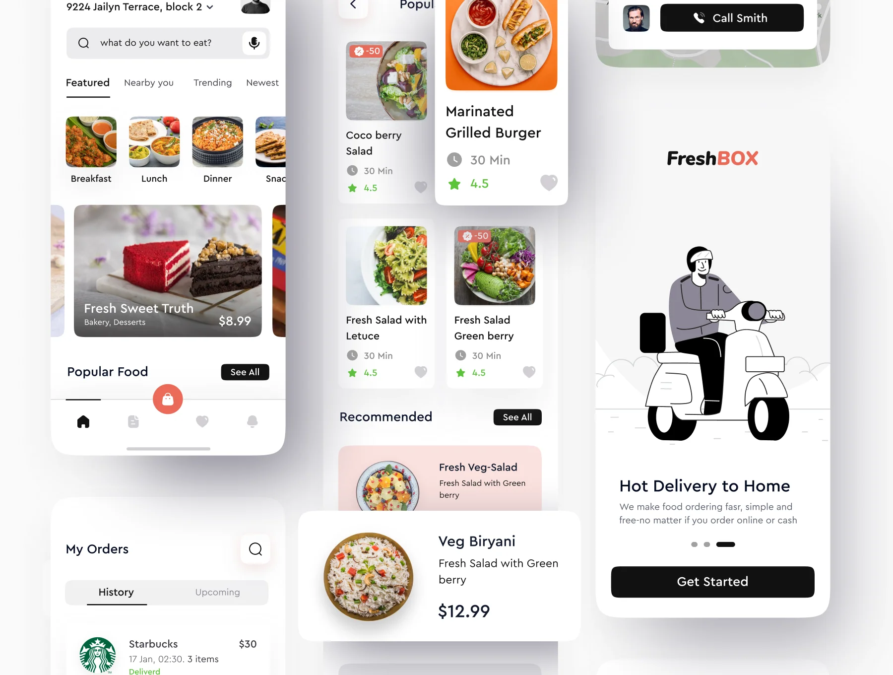 FreshBox - Premium Food Order App UI Kit 4