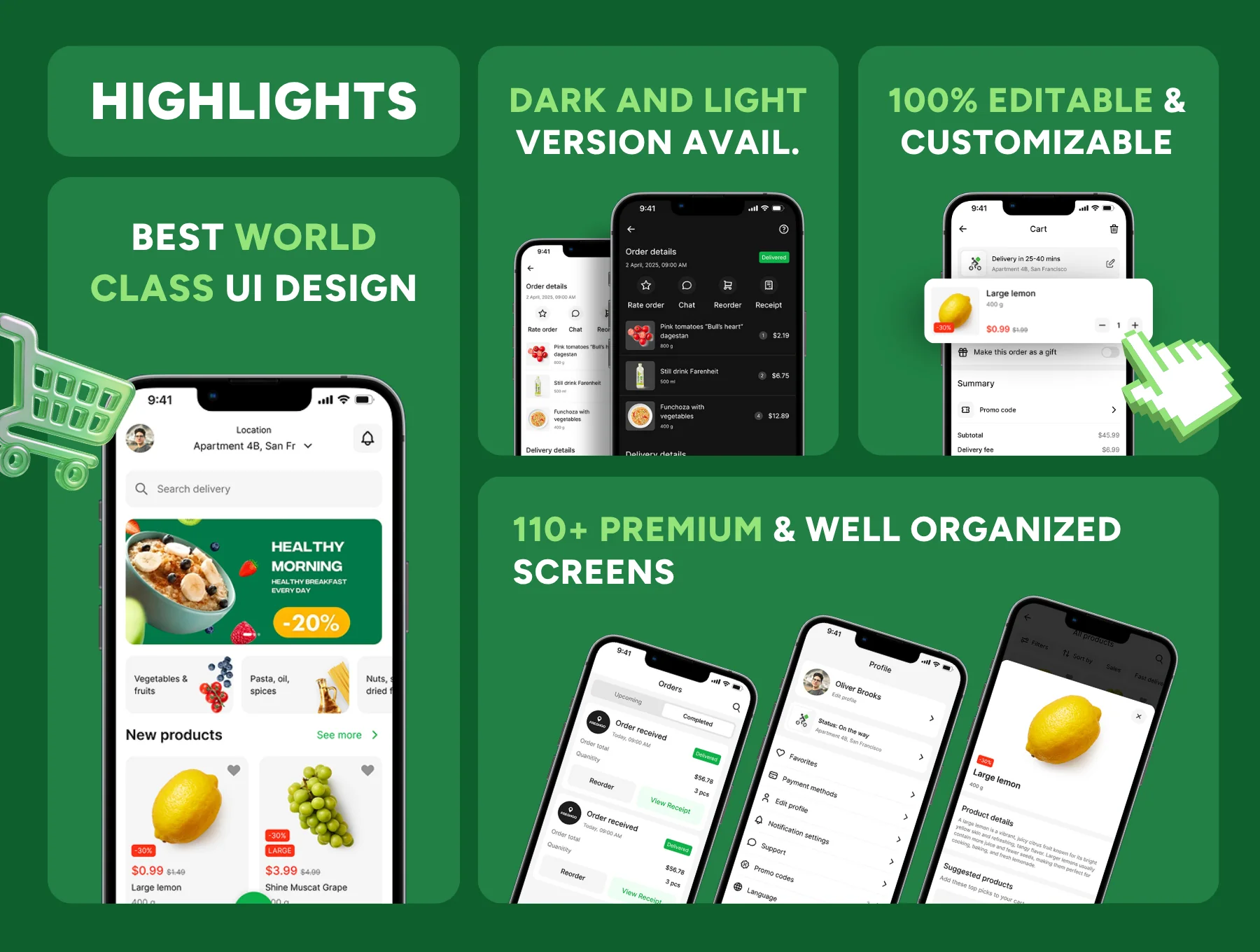 FreshGo - Grocery Store App UI Kit 2