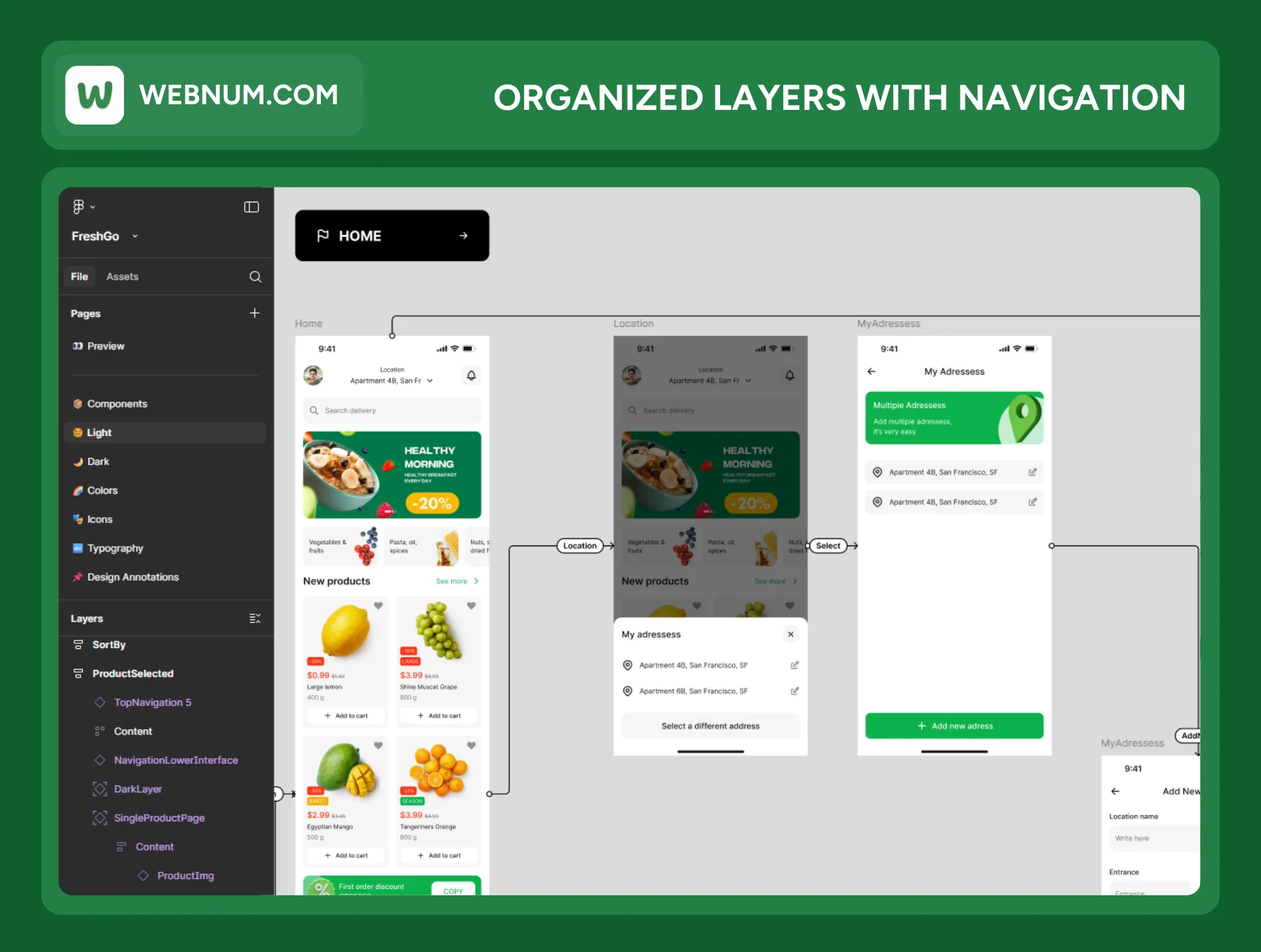 FreshGo - Grocery Store App UI Kit 3