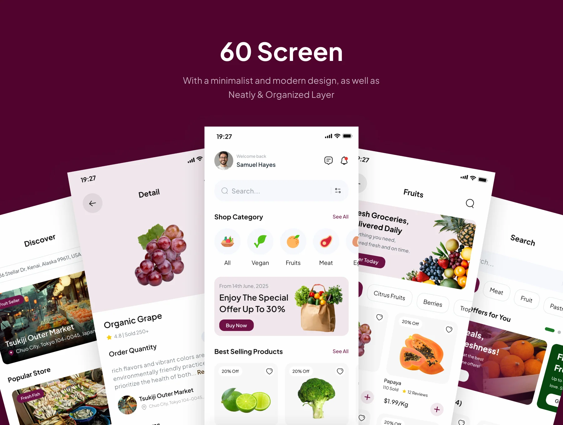 Freshmart - Ecommerce Grocery Mobile App UI Kits 4