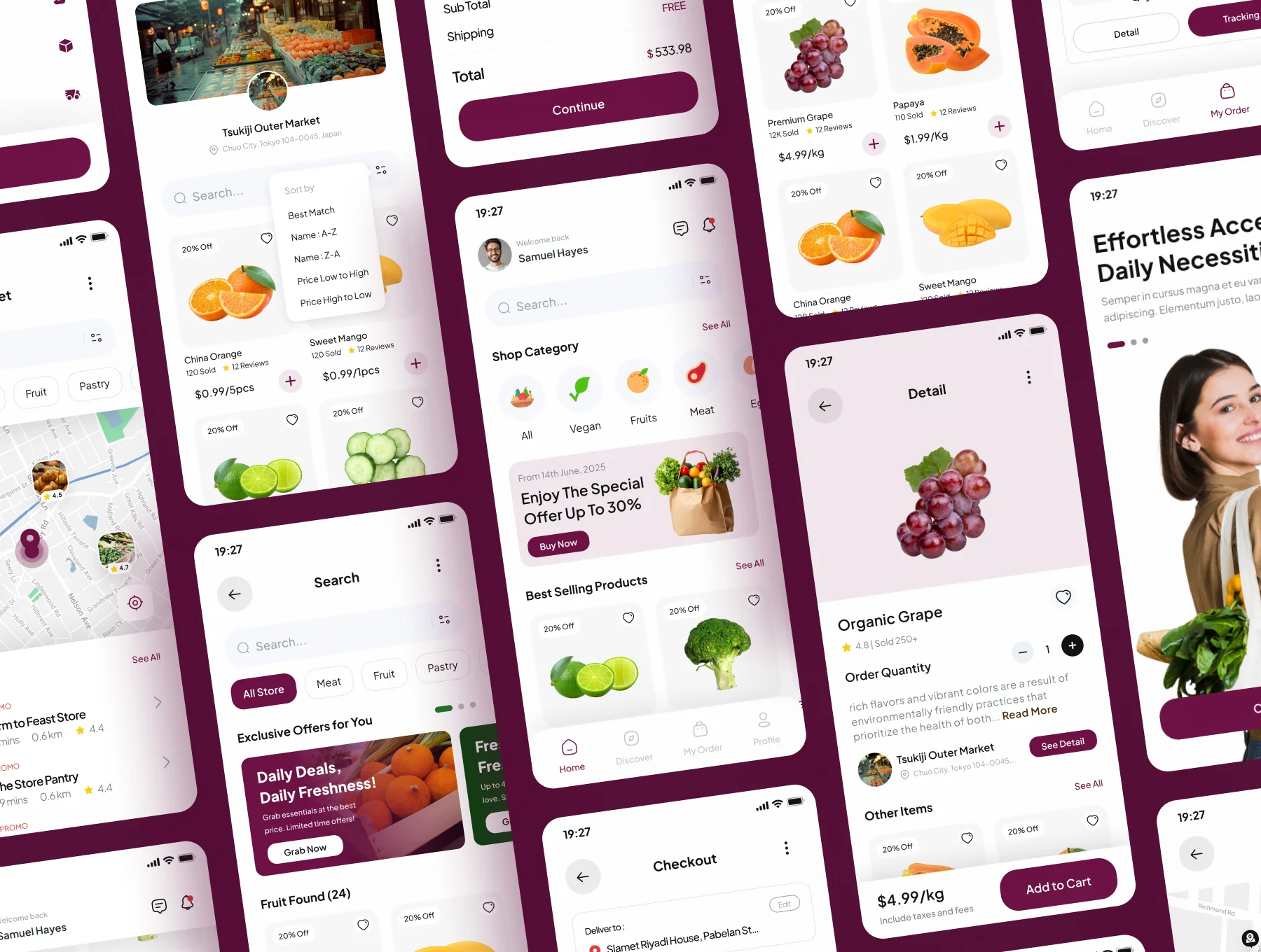 Freshmart - Ecommerce Grocery Mobile App UI Kits 5