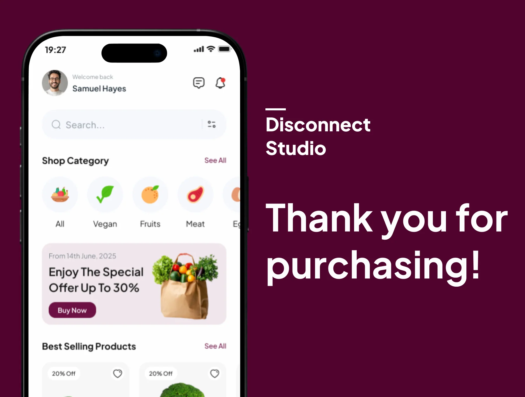 Freshmart - Ecommerce Grocery Mobile App UI Kits 6