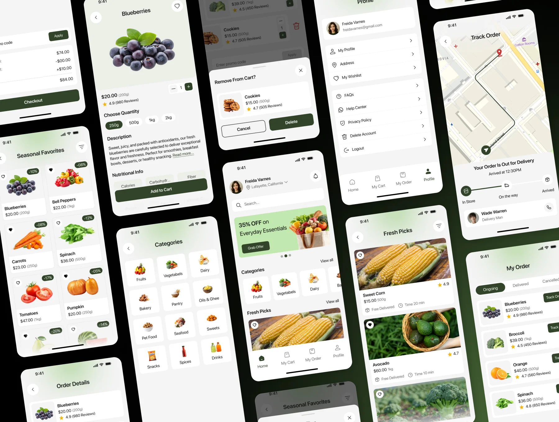 FreshMart - Grocery Delivery App UI Kit 4