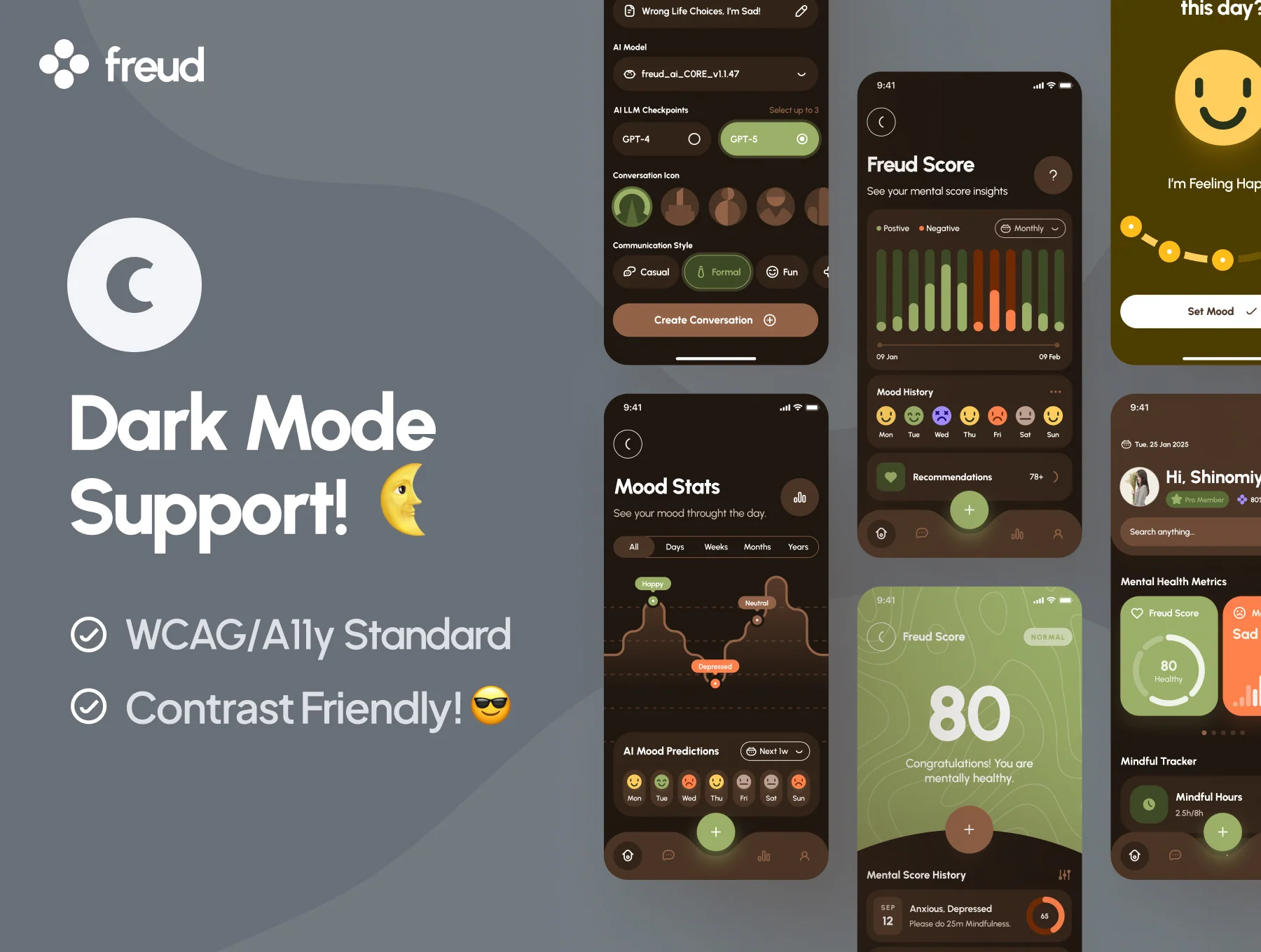 freud UI Kit: AI Mental Health App 4