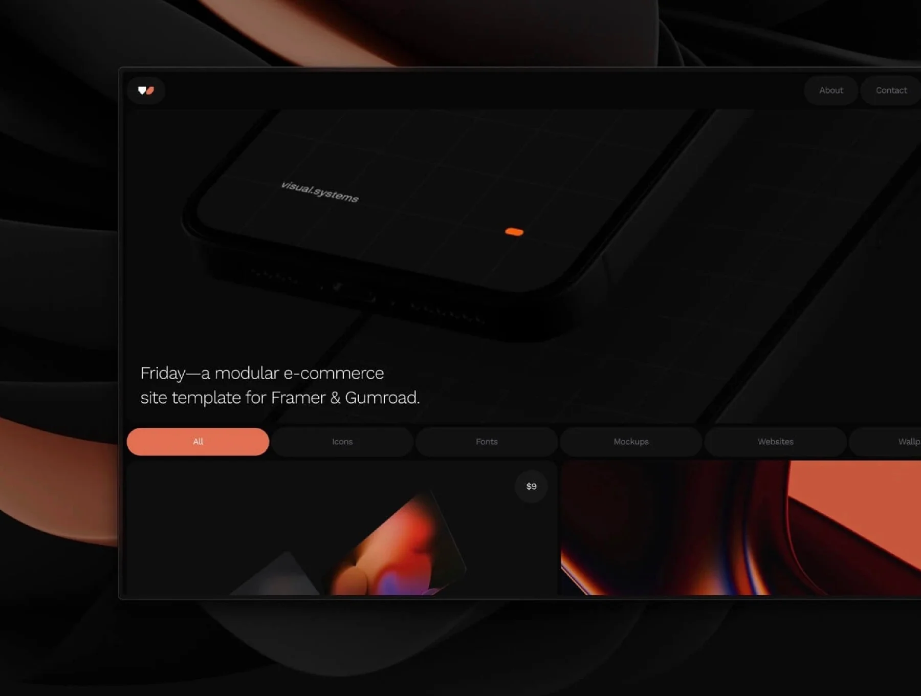 Friday — Framer Shop Template