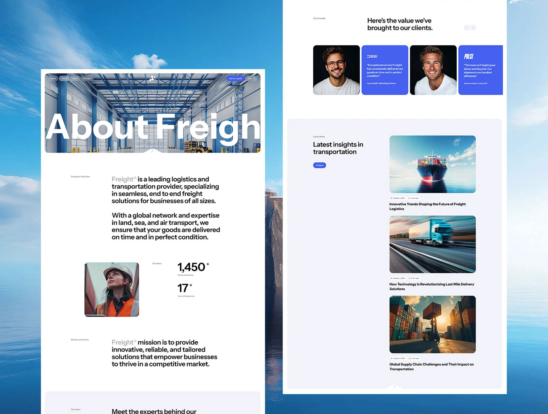 Frieght - Webflow and Framer Template 4