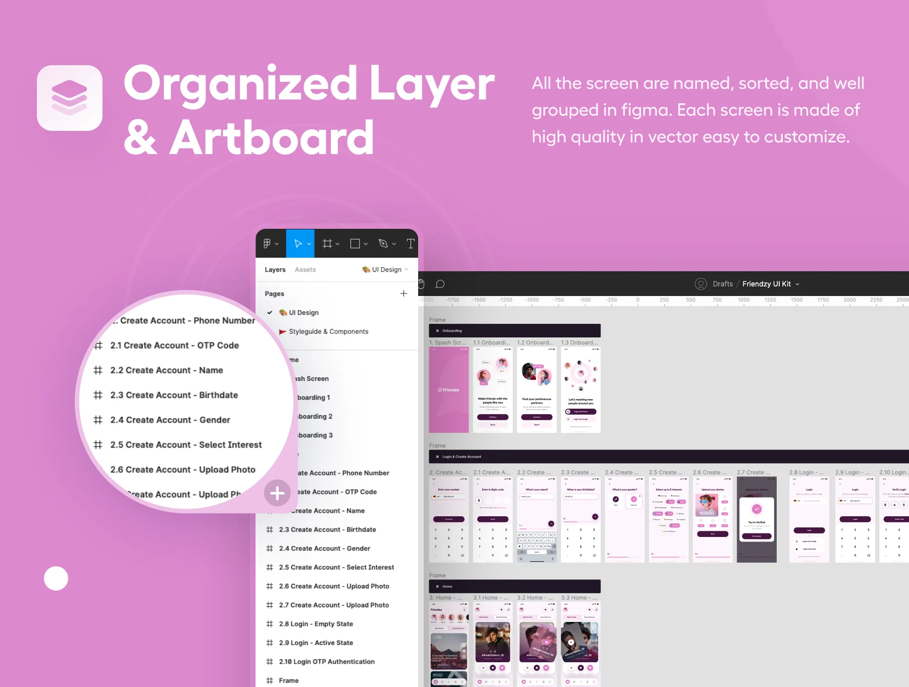 Friendzy - Dating App UI Kit 3