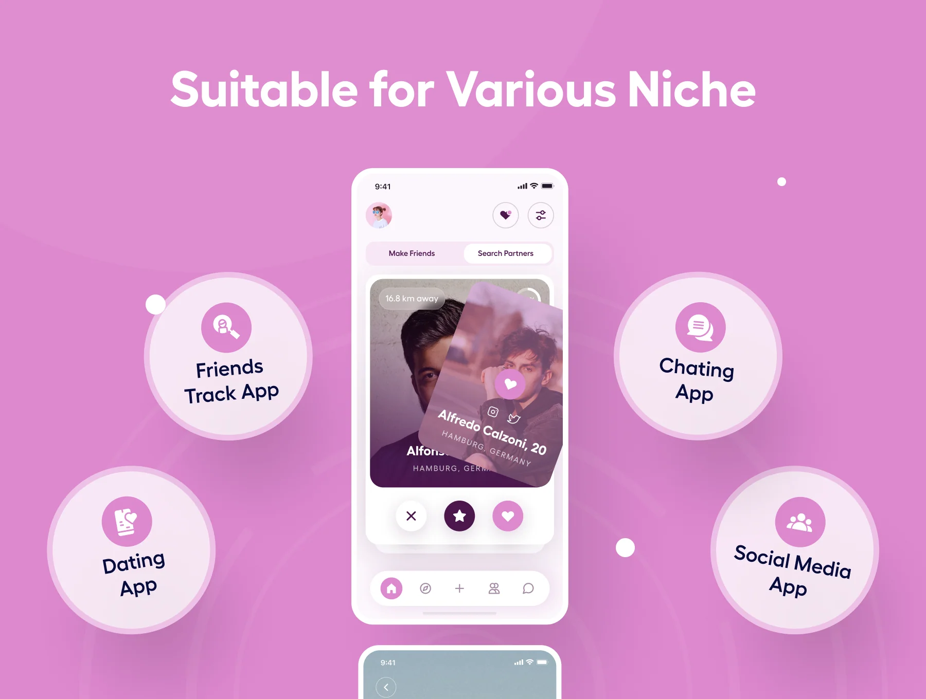 Friendzy - Dating App UI Kit 4