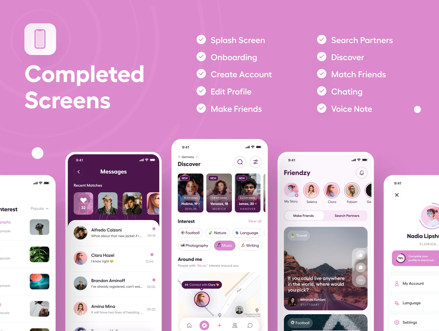 Friendzy - Dating App UI Kit 8