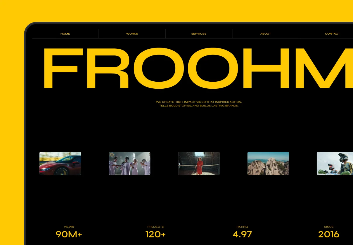 FROOHM – Production Agency Website