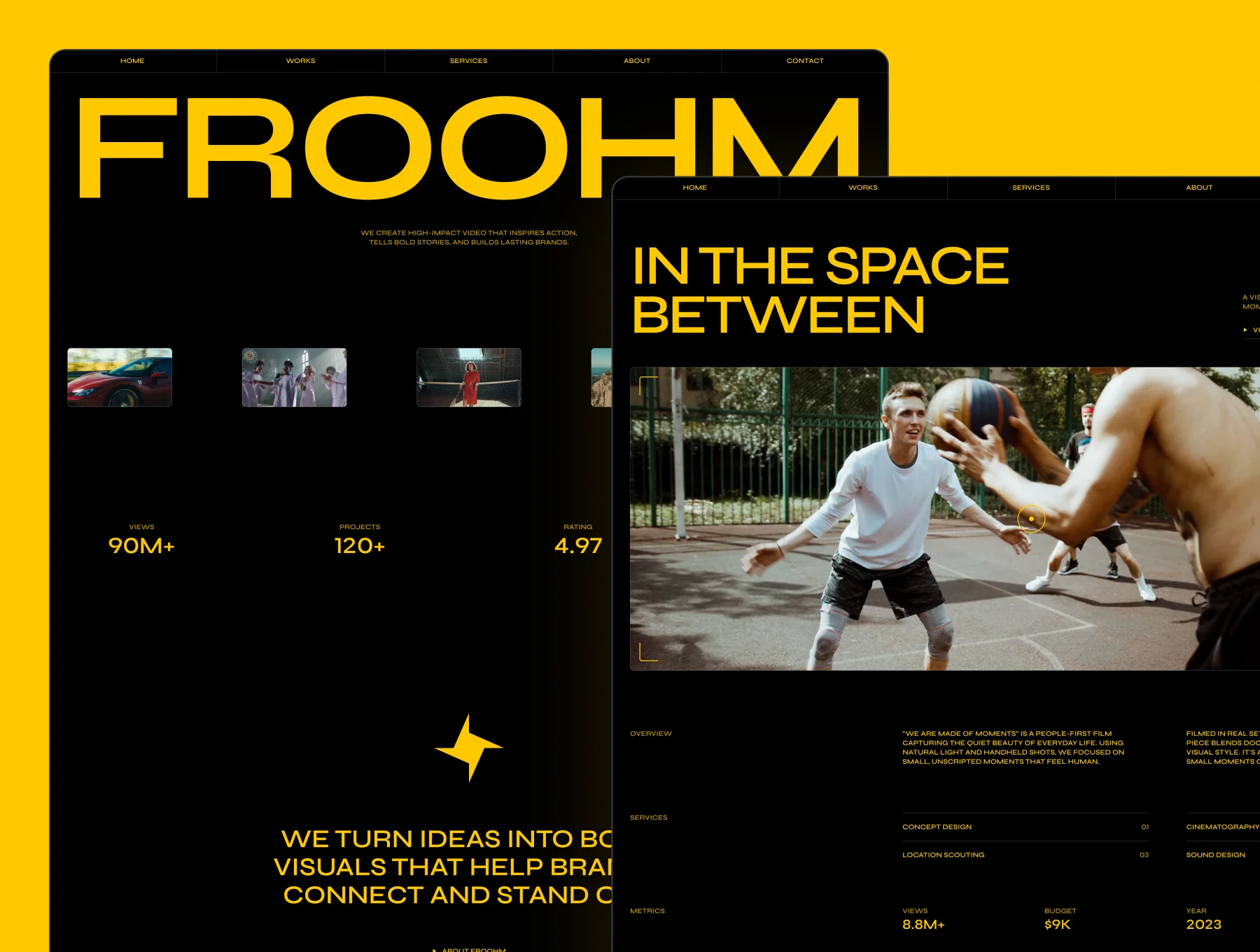 FROOHM – Production Agency Website 2