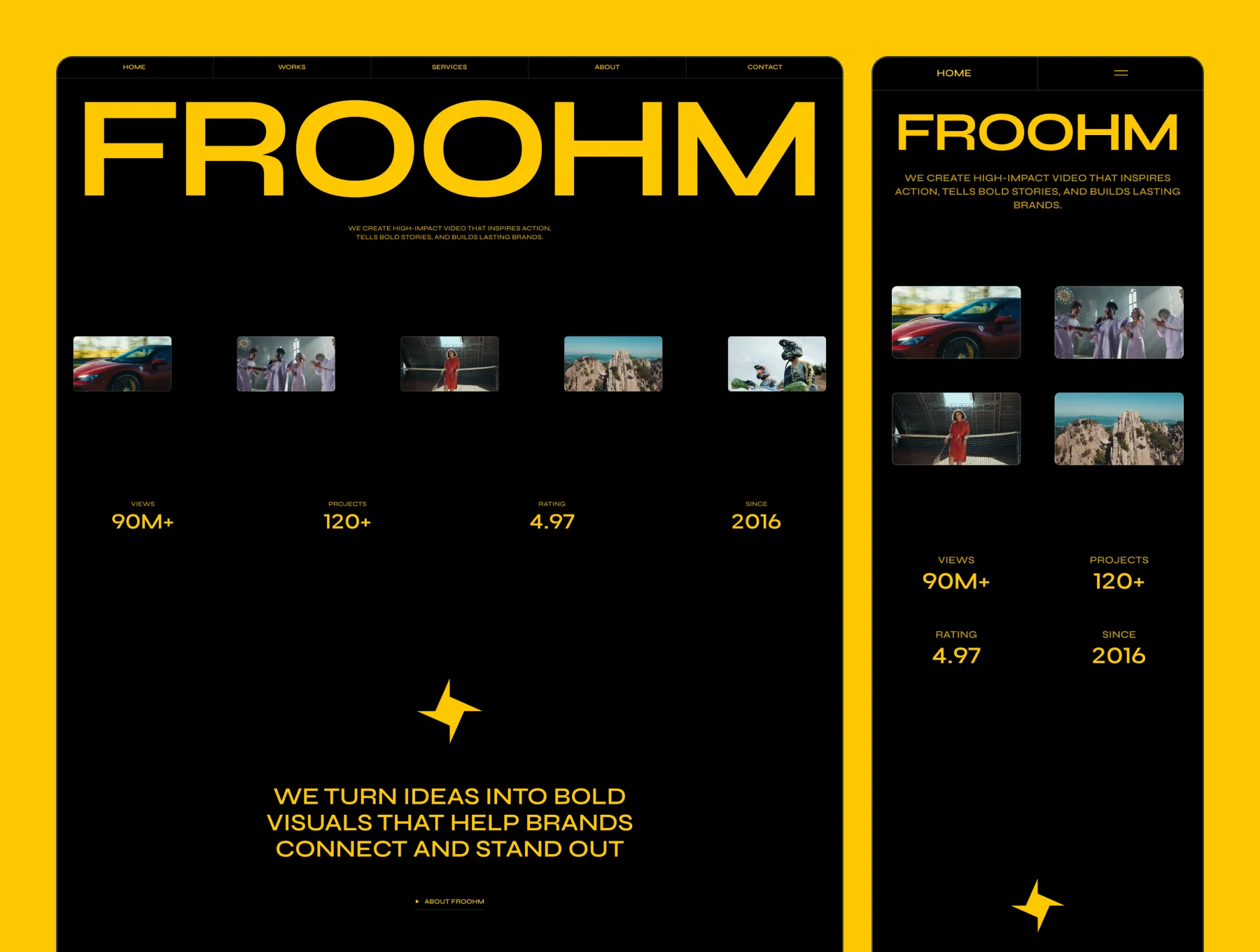 FROOHM – Production Agency Website 3
