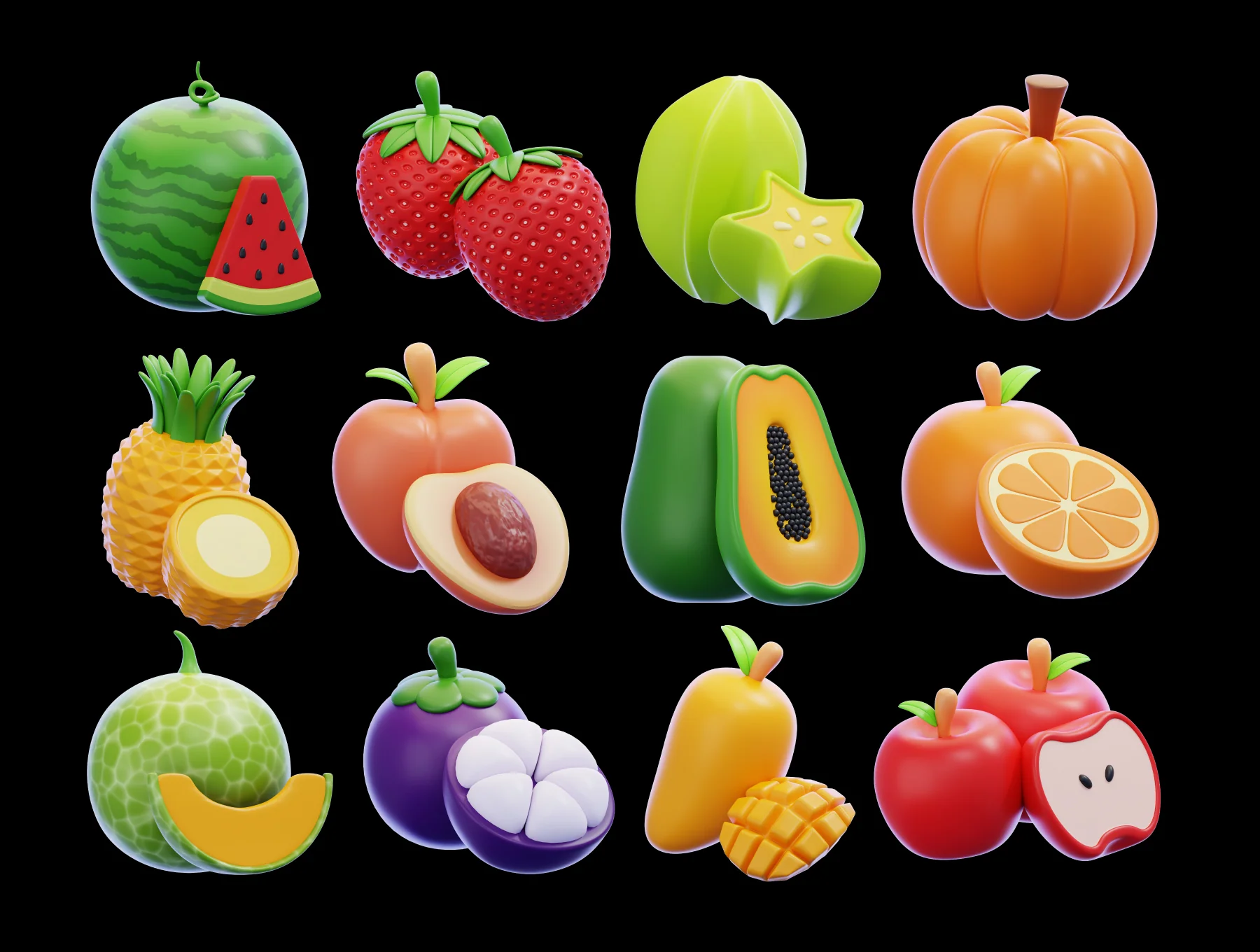 Fruit 3D Icon Pack 5