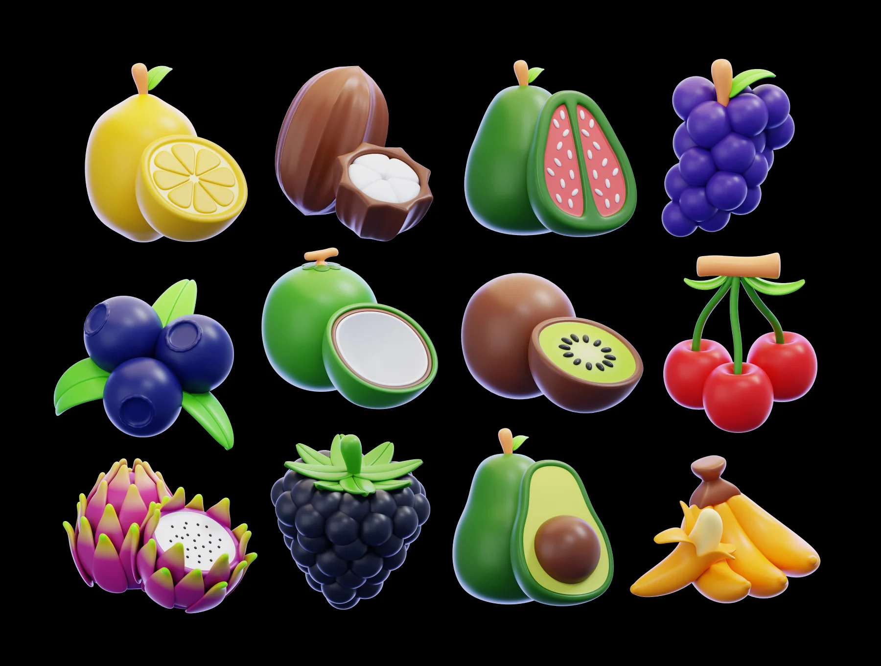 Fruit 3D Icon Pack 6