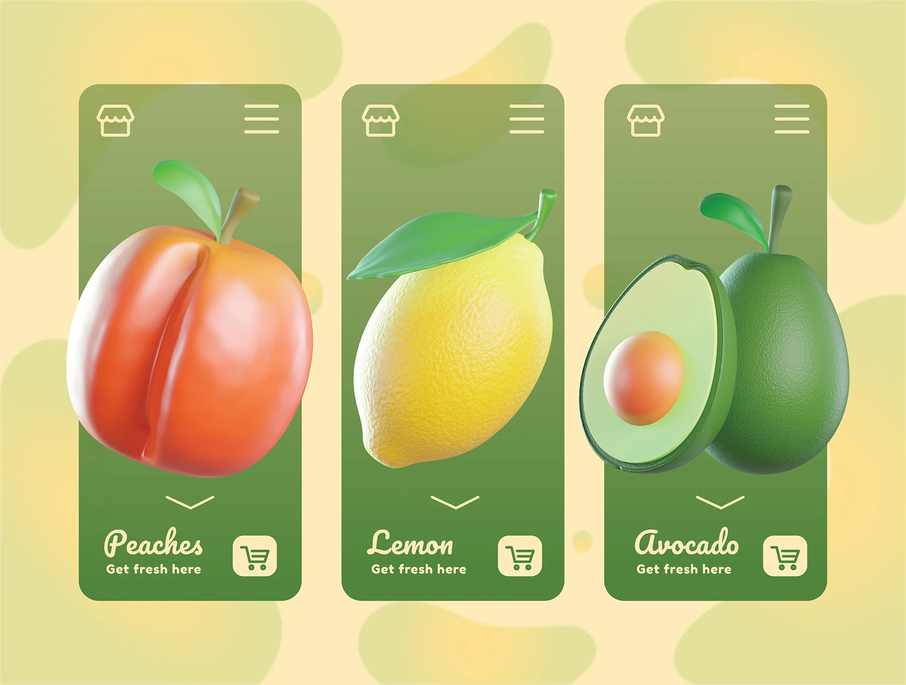 Fruit 3D Icons 4