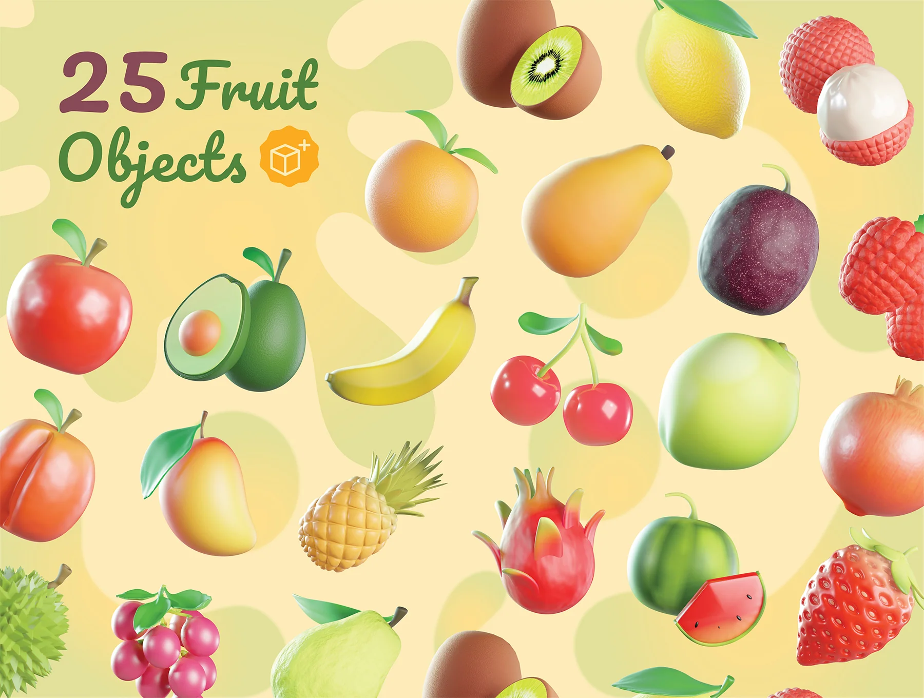 Fruit 3D Icons 6