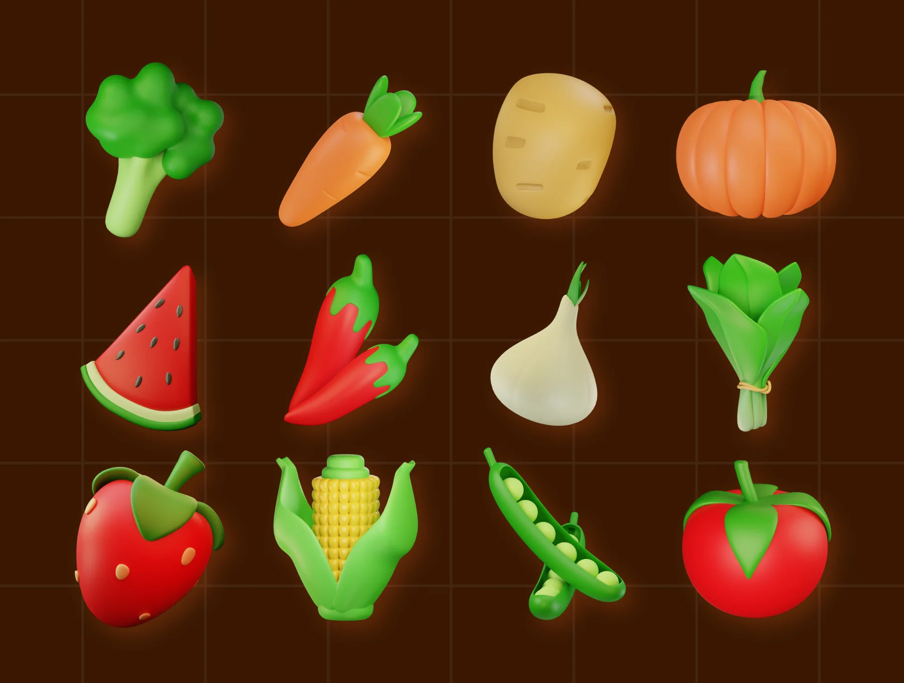 Fruit and Vegetable 3D Icon 8