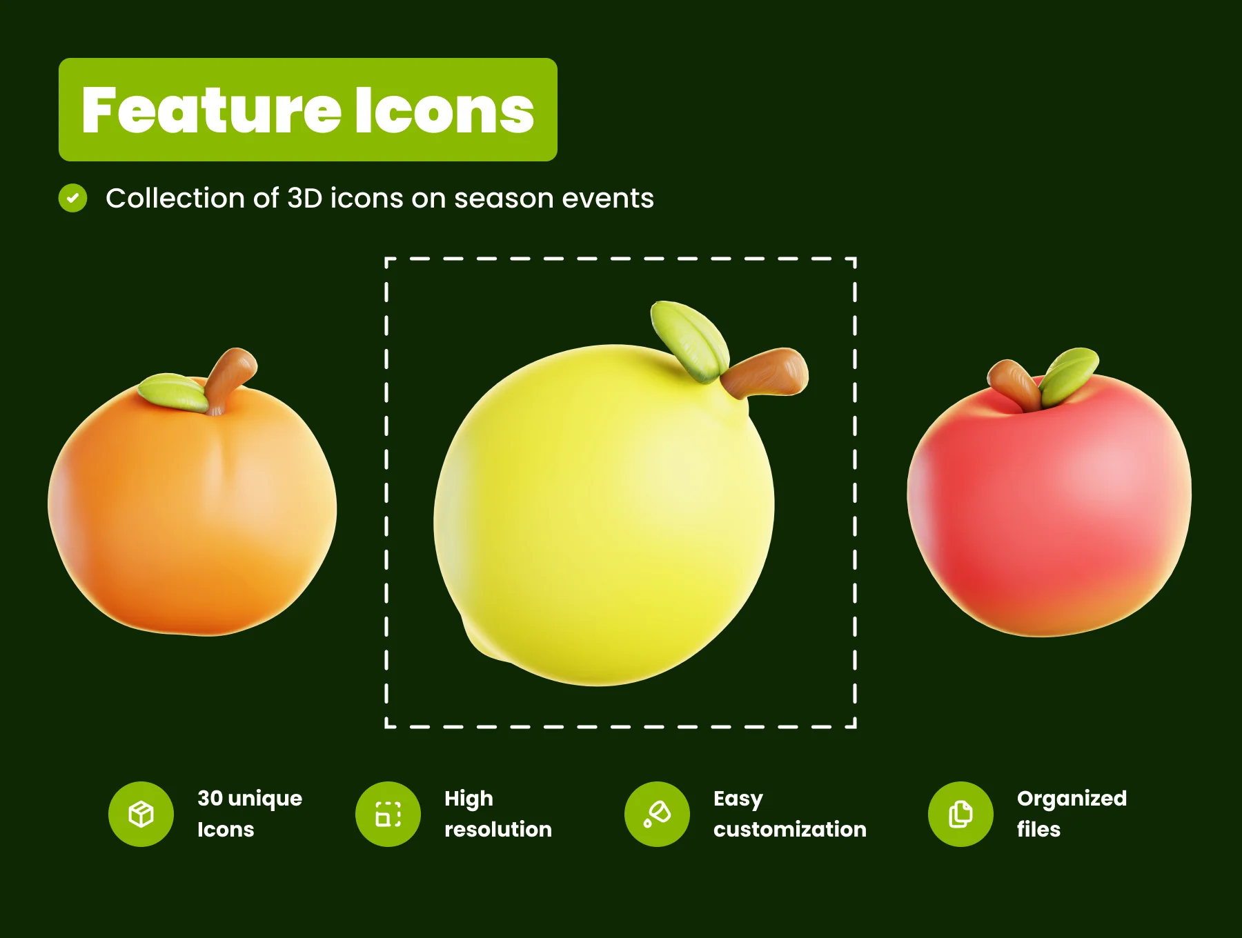 Fruit and Vegetables 3D Illustration Pack 2