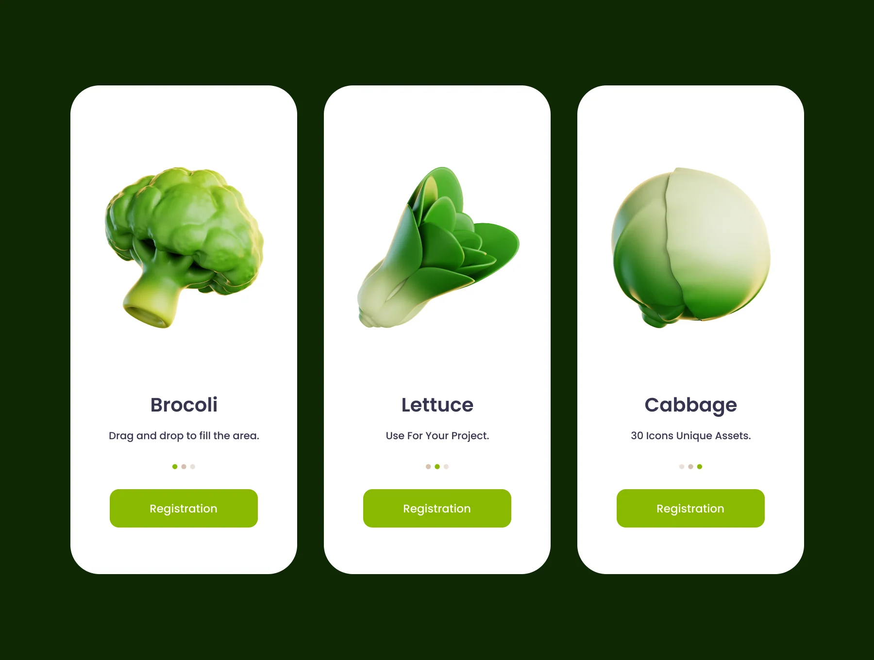 Fruit and Vegetables 3D Illustration Pack 3