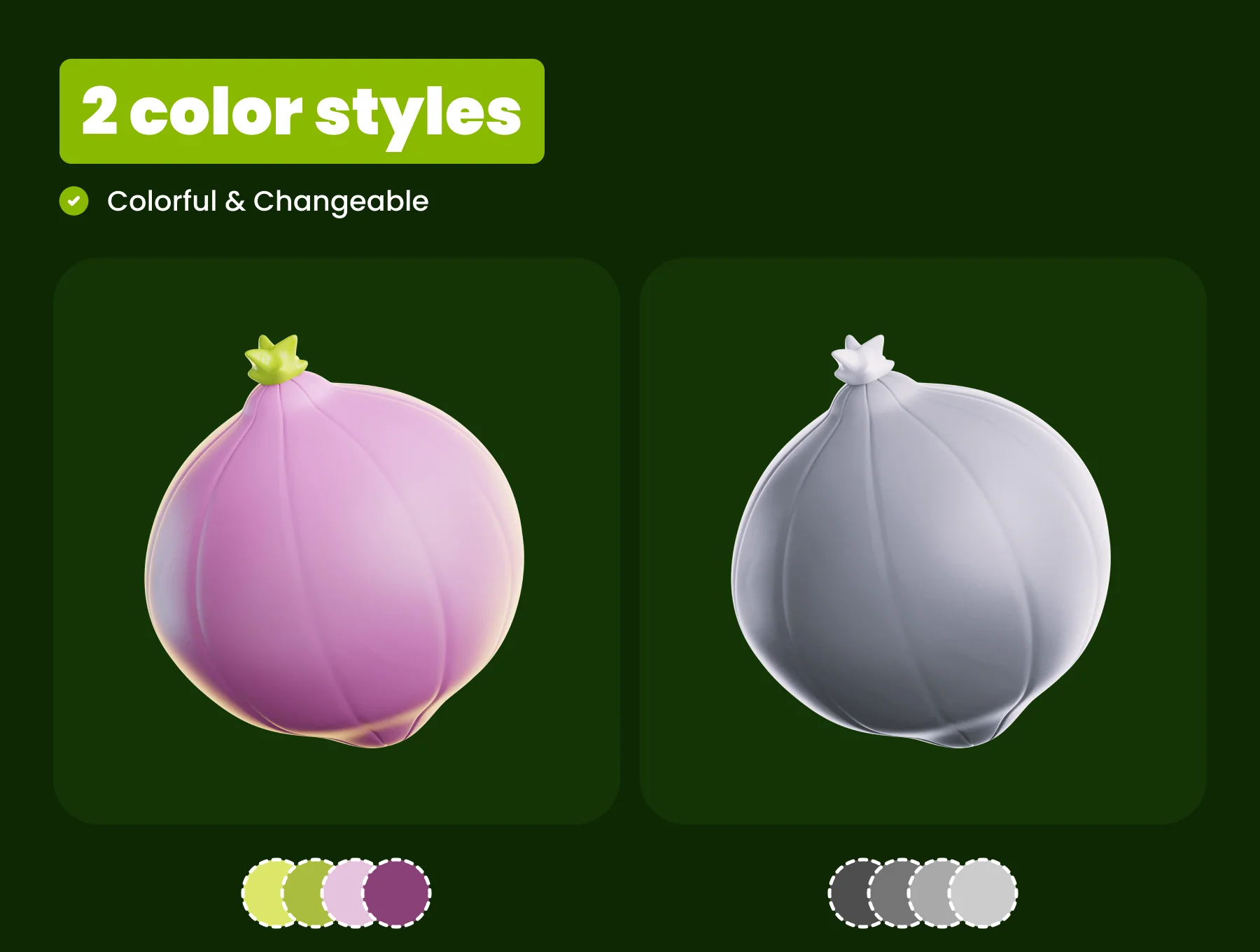 Fruit and Vegetables 3D Illustration Pack 6