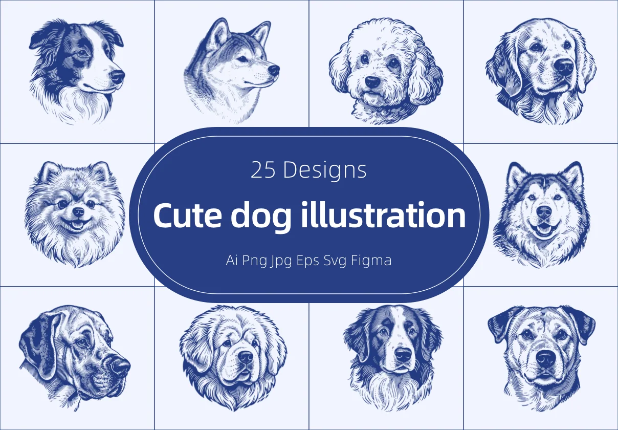 Cute Dog Illustration 1