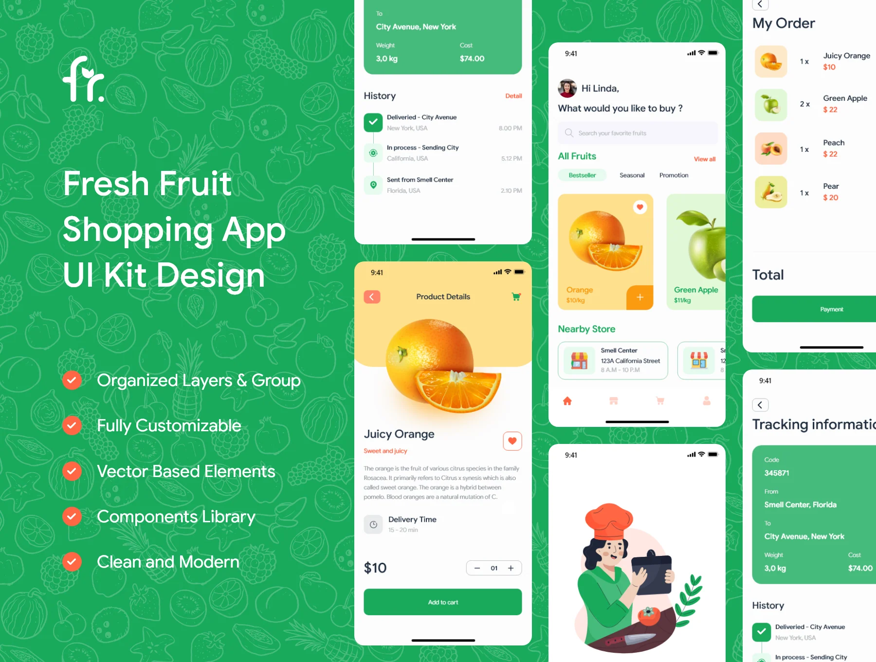Fruitee - Fresh Fruit Shopping App UI Kit 6