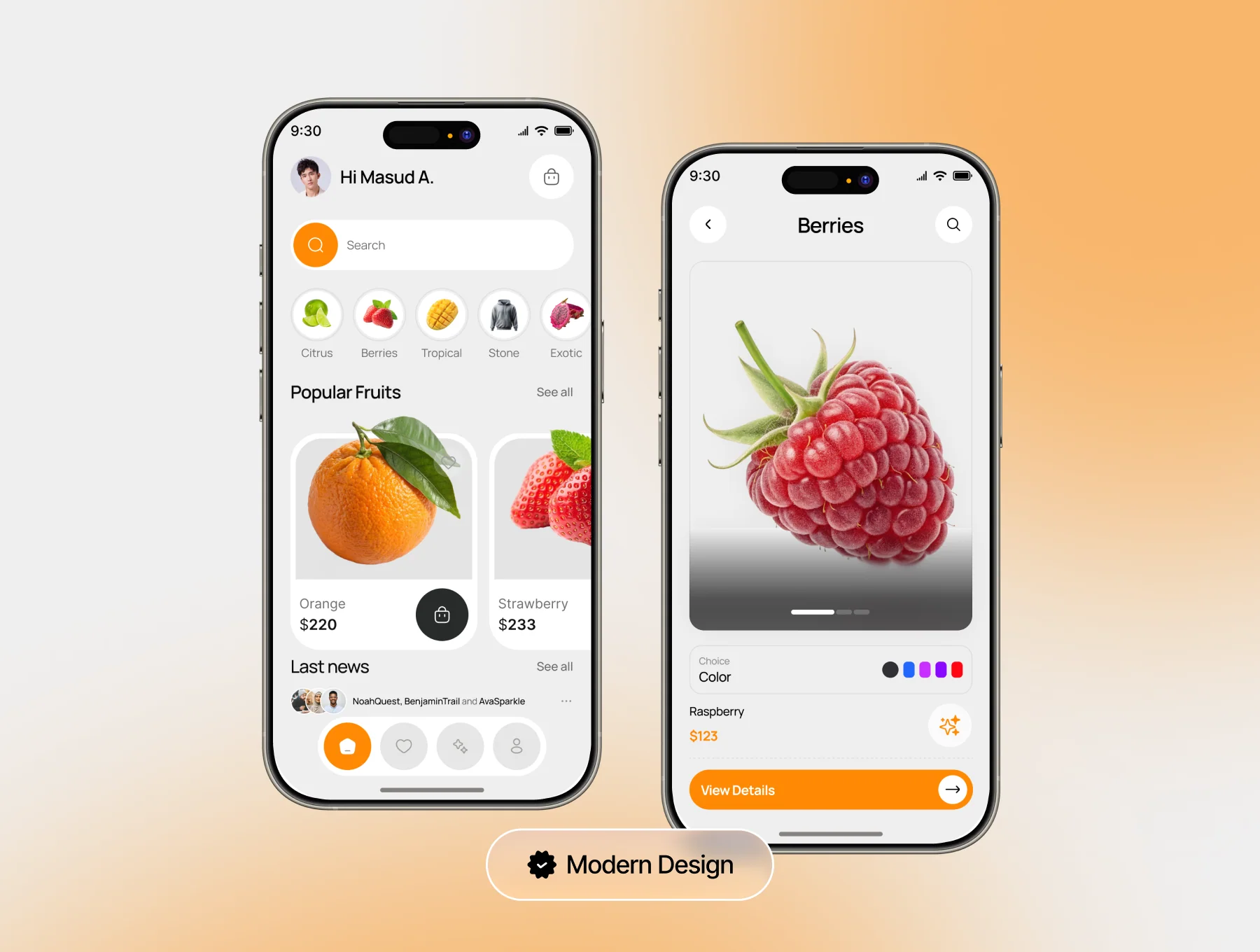 Fruitopia - Fresh Fruit Delivery App UI Kit 3
