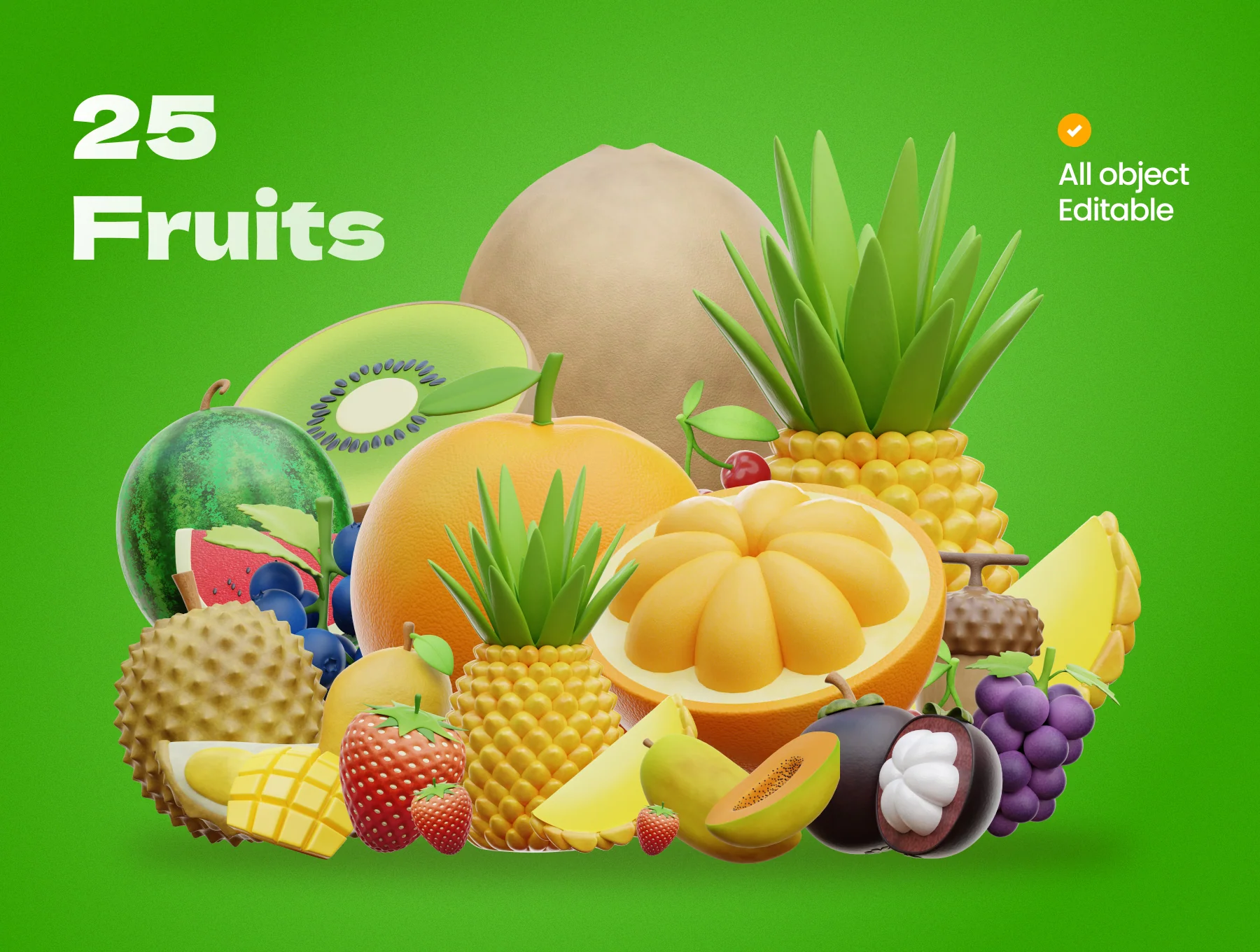 Fruits 3D Icon Illustrations 5
