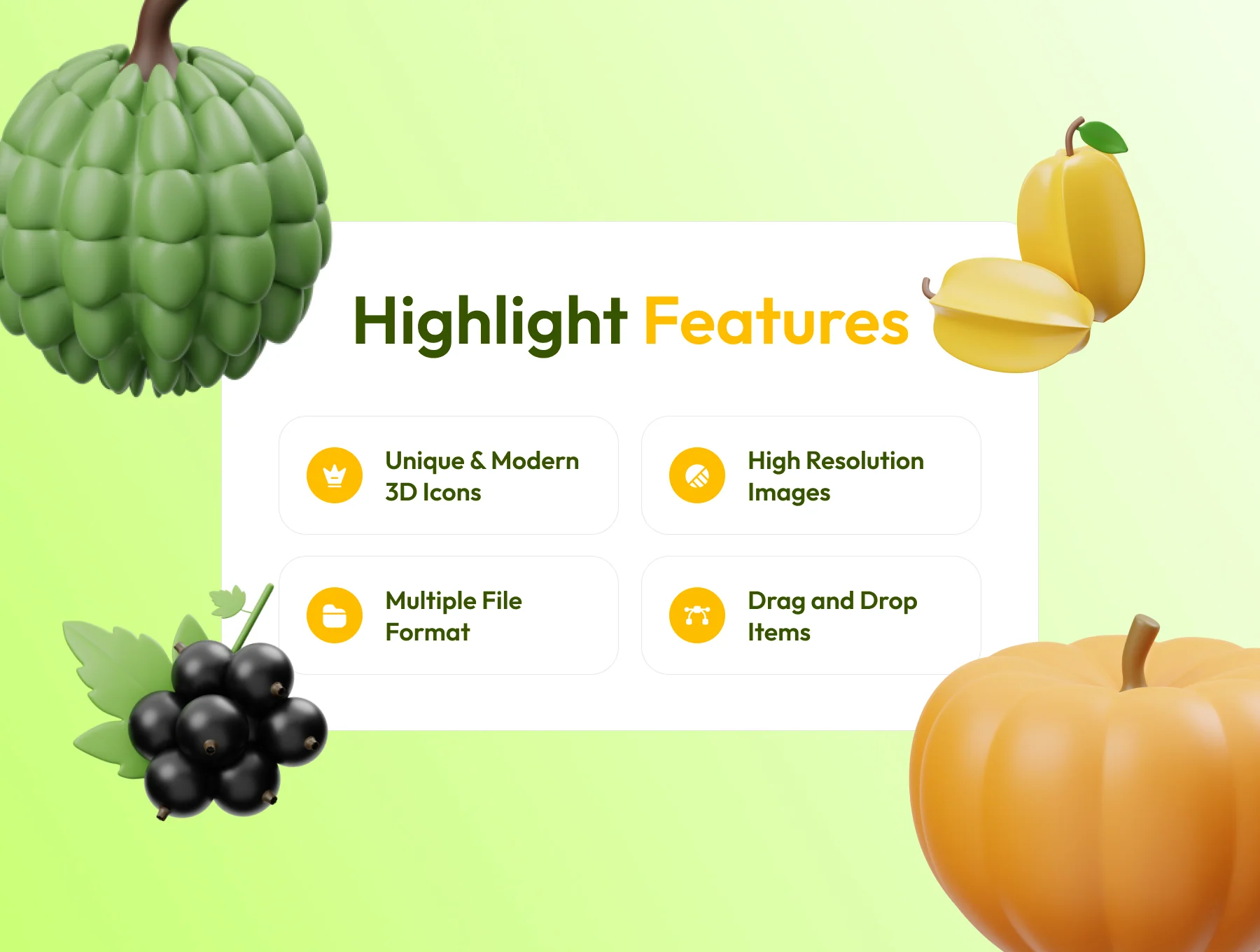 Fruits 3D Icon 2
