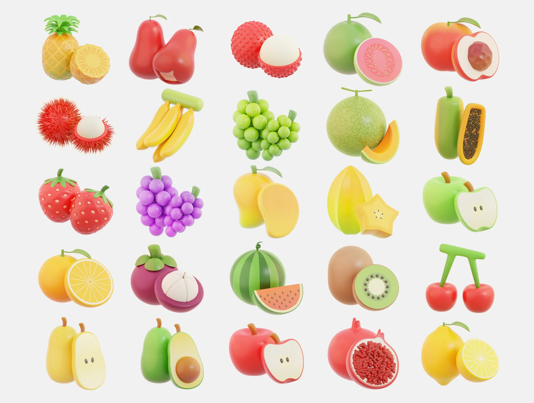 Fruits 3D Icons 2