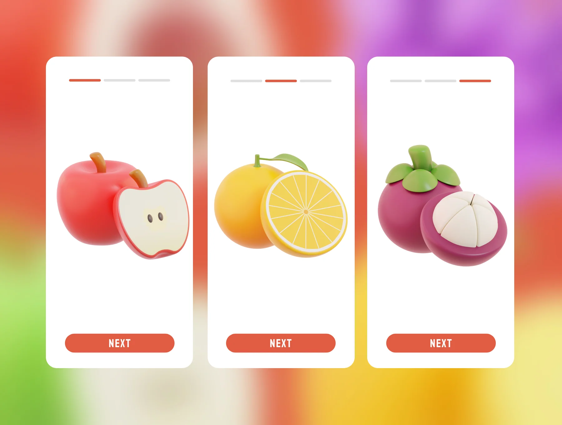 Fruits 3D Icons 3
