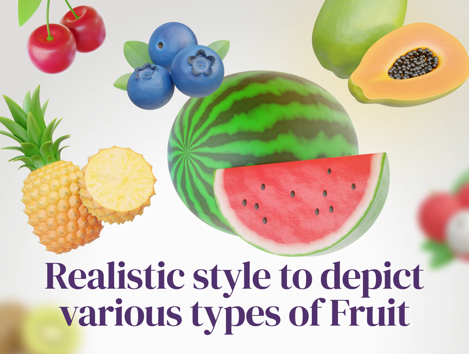 Fruity - Fruit 3D Icon Set 2