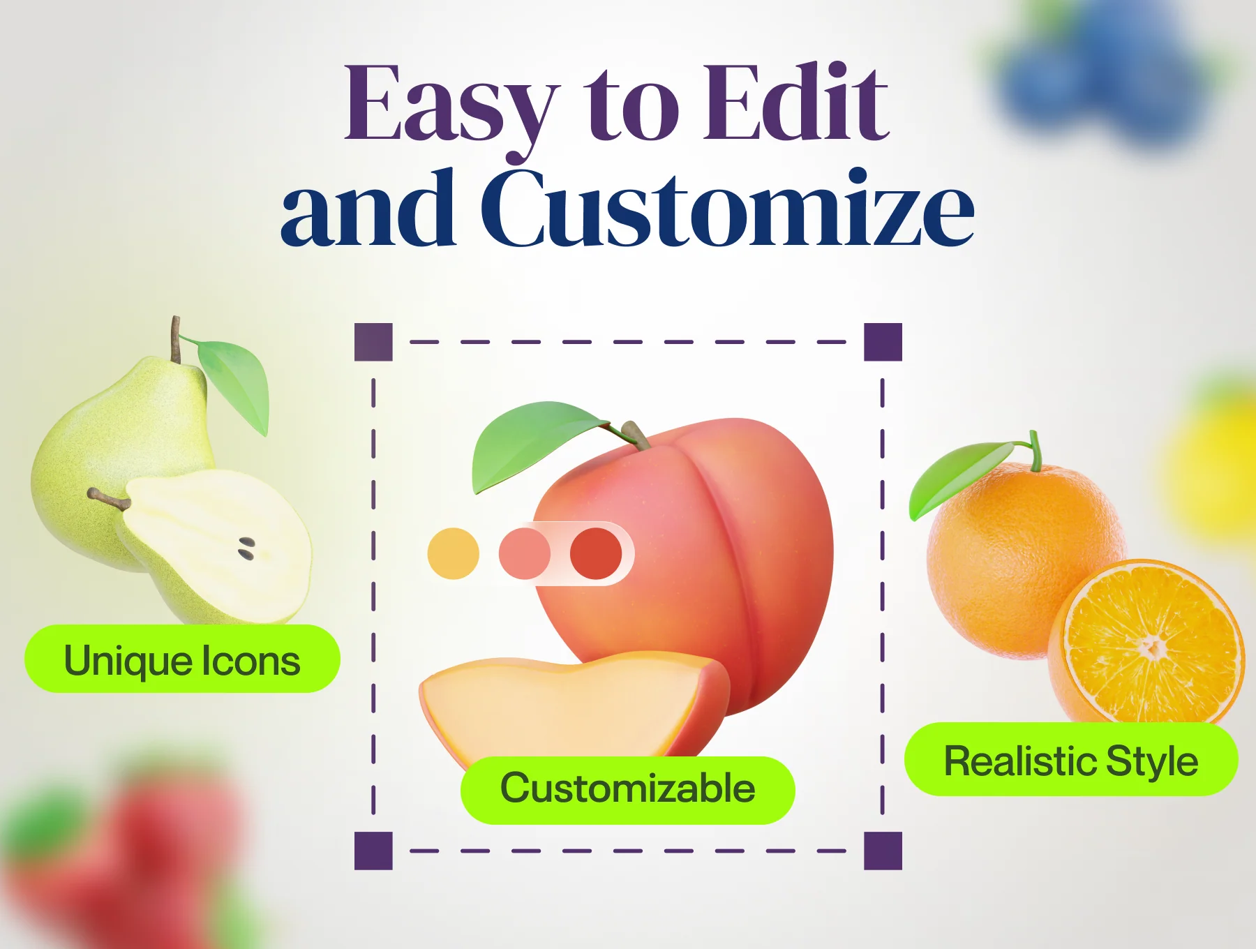 Fruity - Fruit 3D Icon Set 3