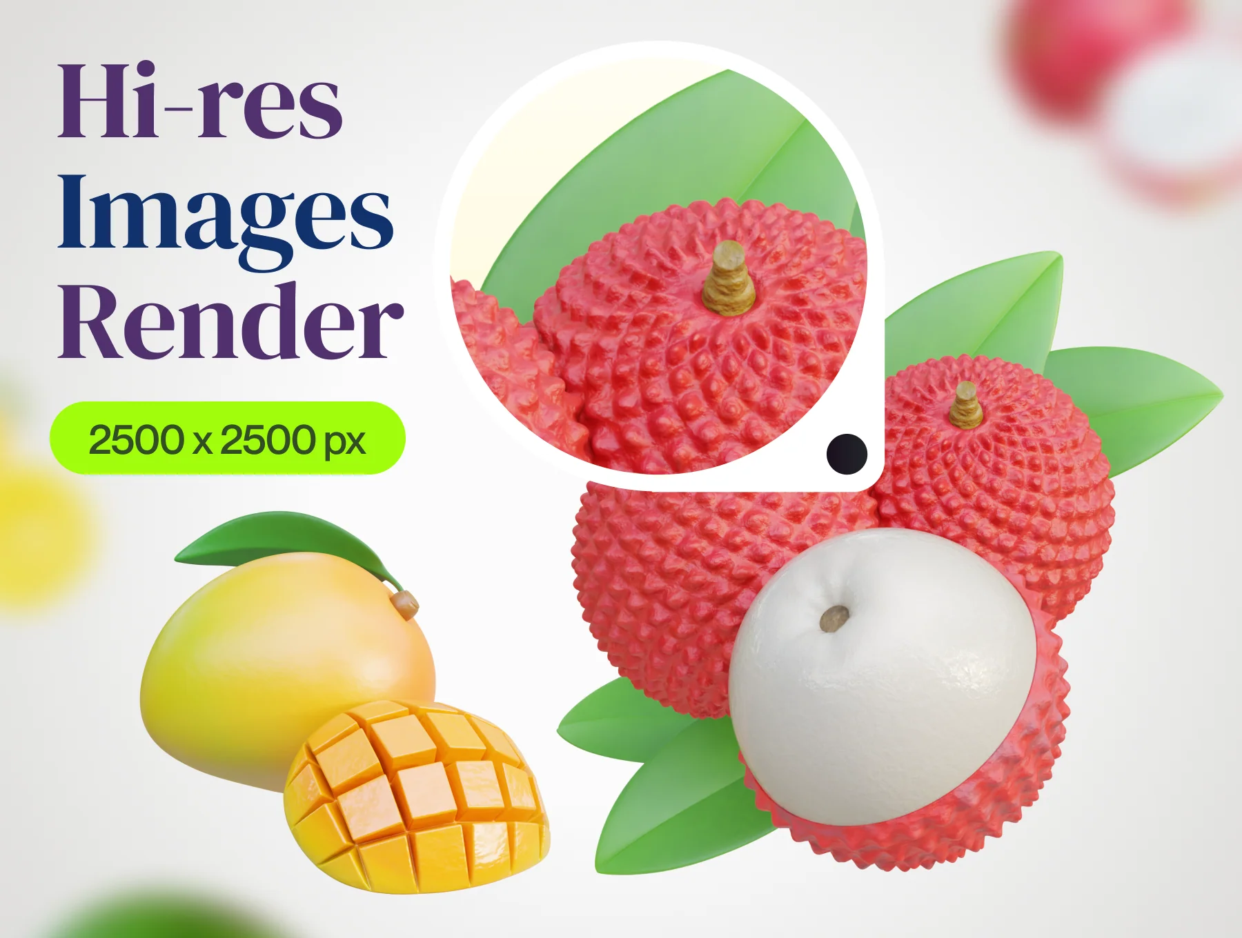 Fruity - Fruit 3D Icon Set 4