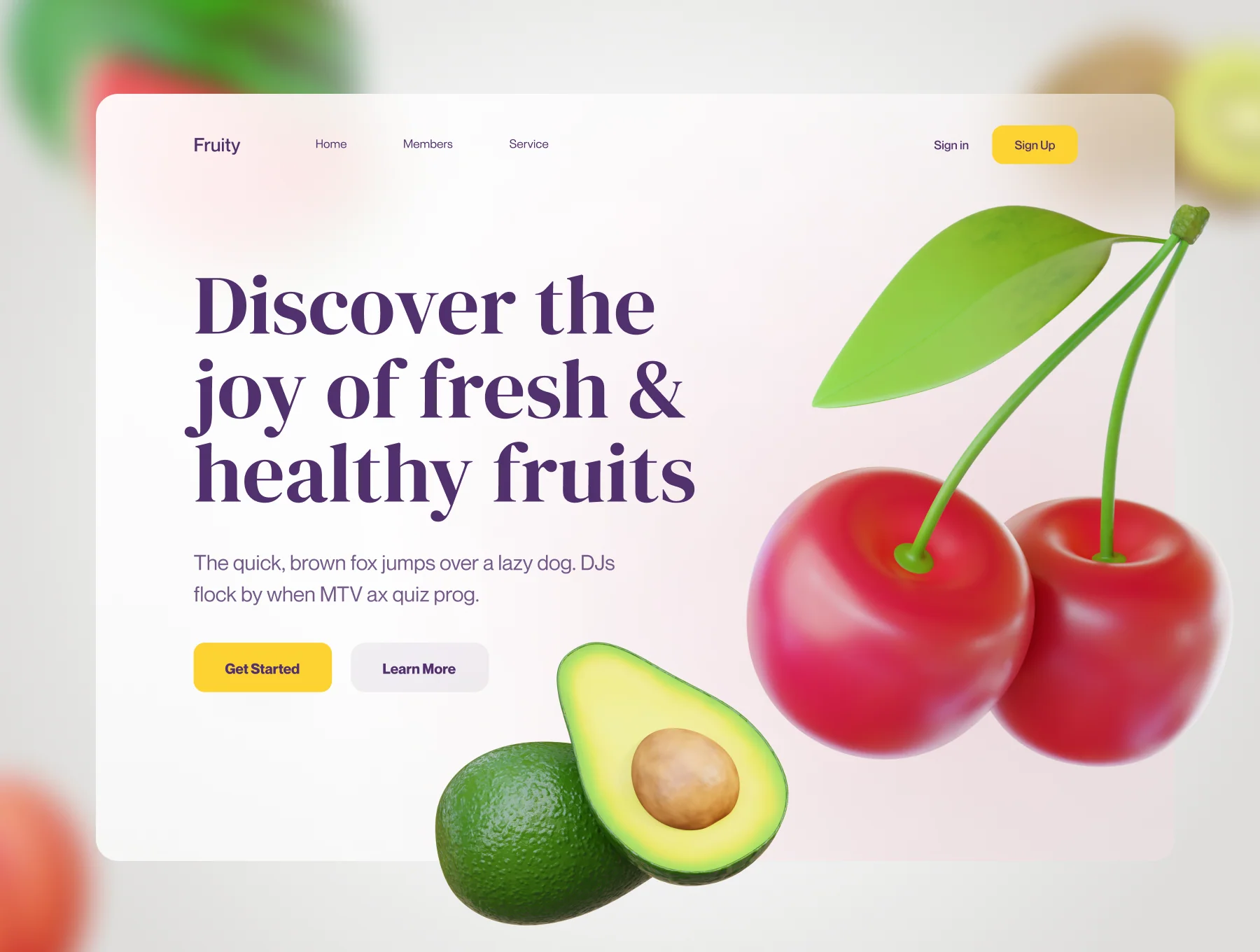 Fruity - Fruit 3D Icon Set 6