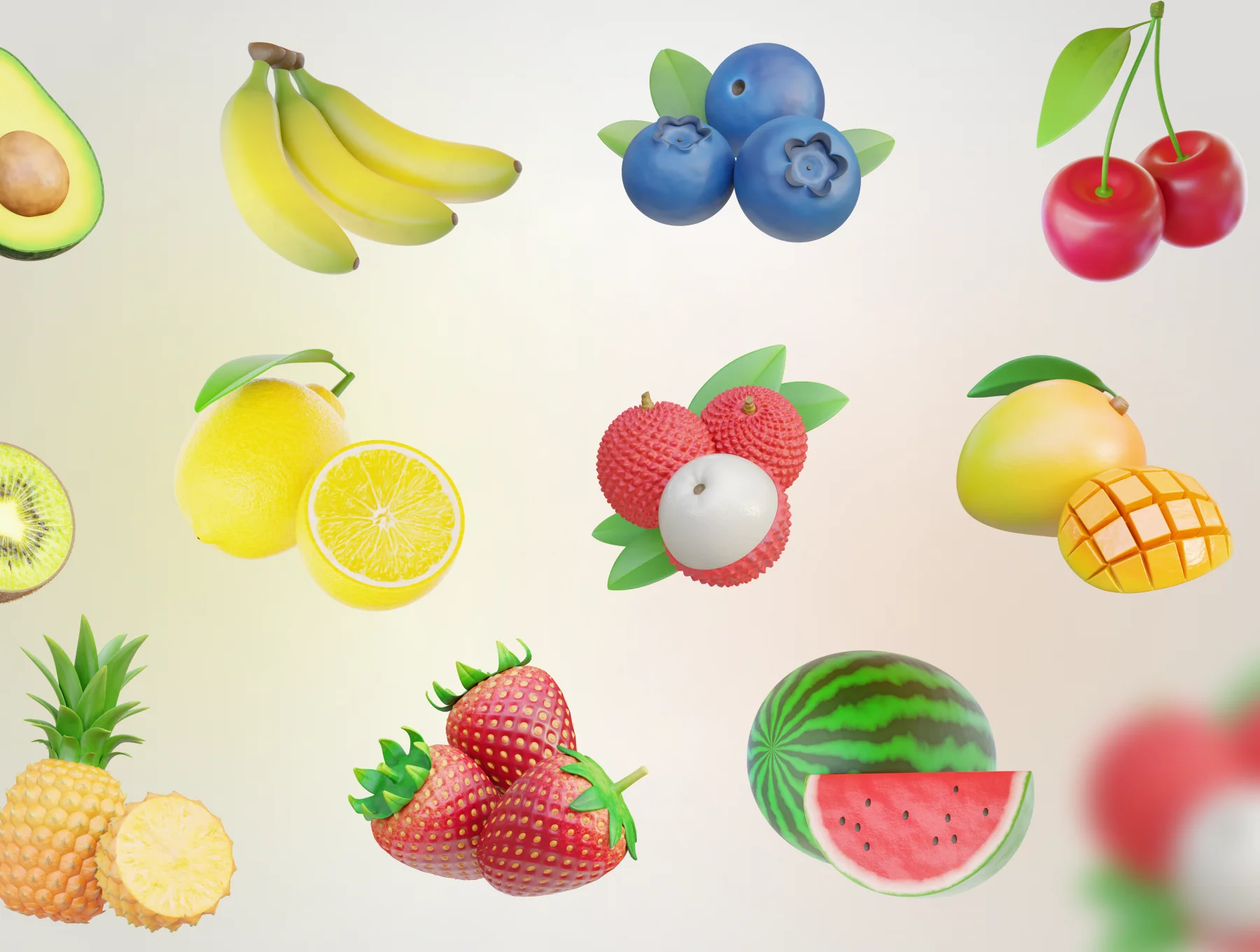 Fruity - Fruit 3D Icon Set 8