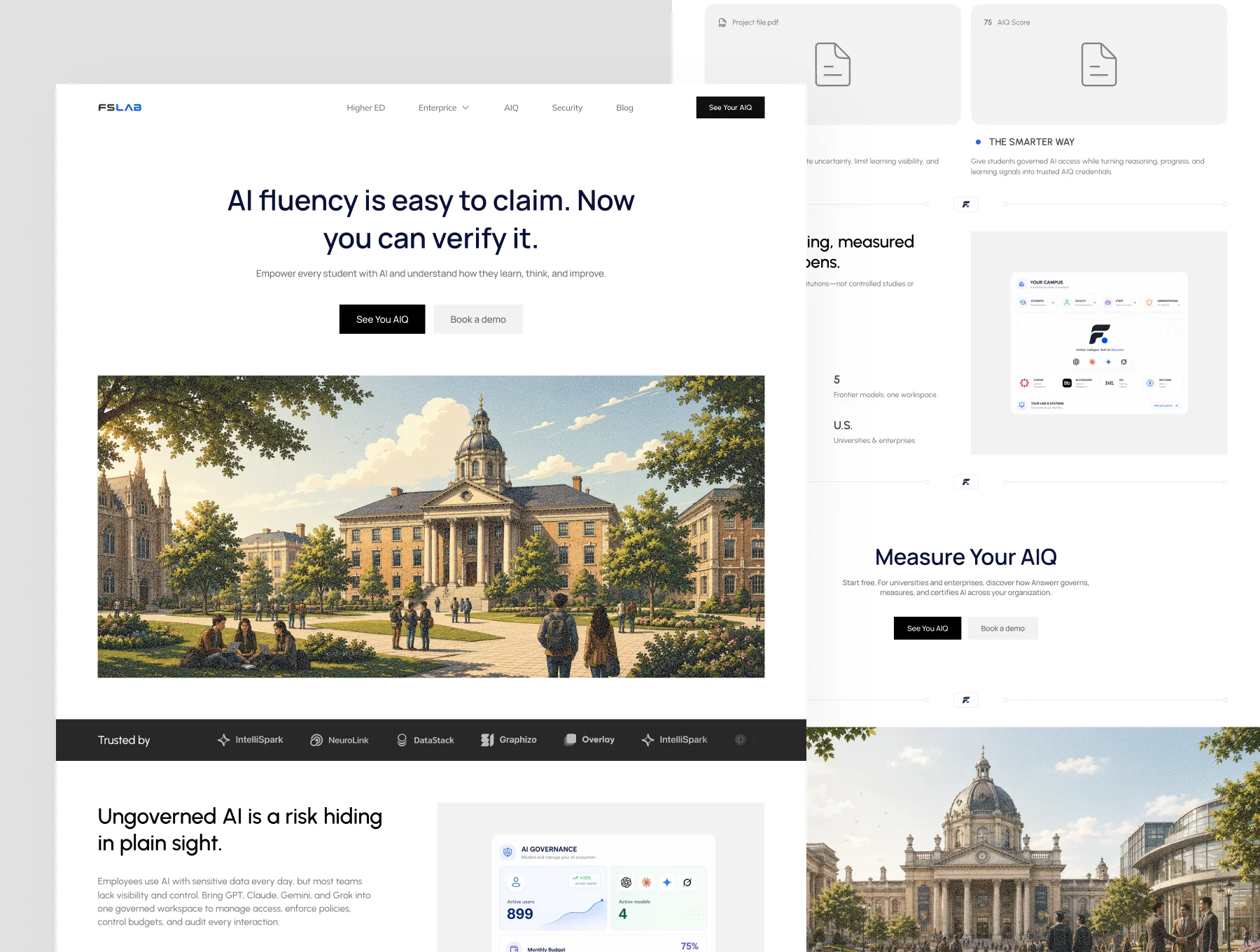 FSLAB : AI Intelligence & Governance Landing Page 2