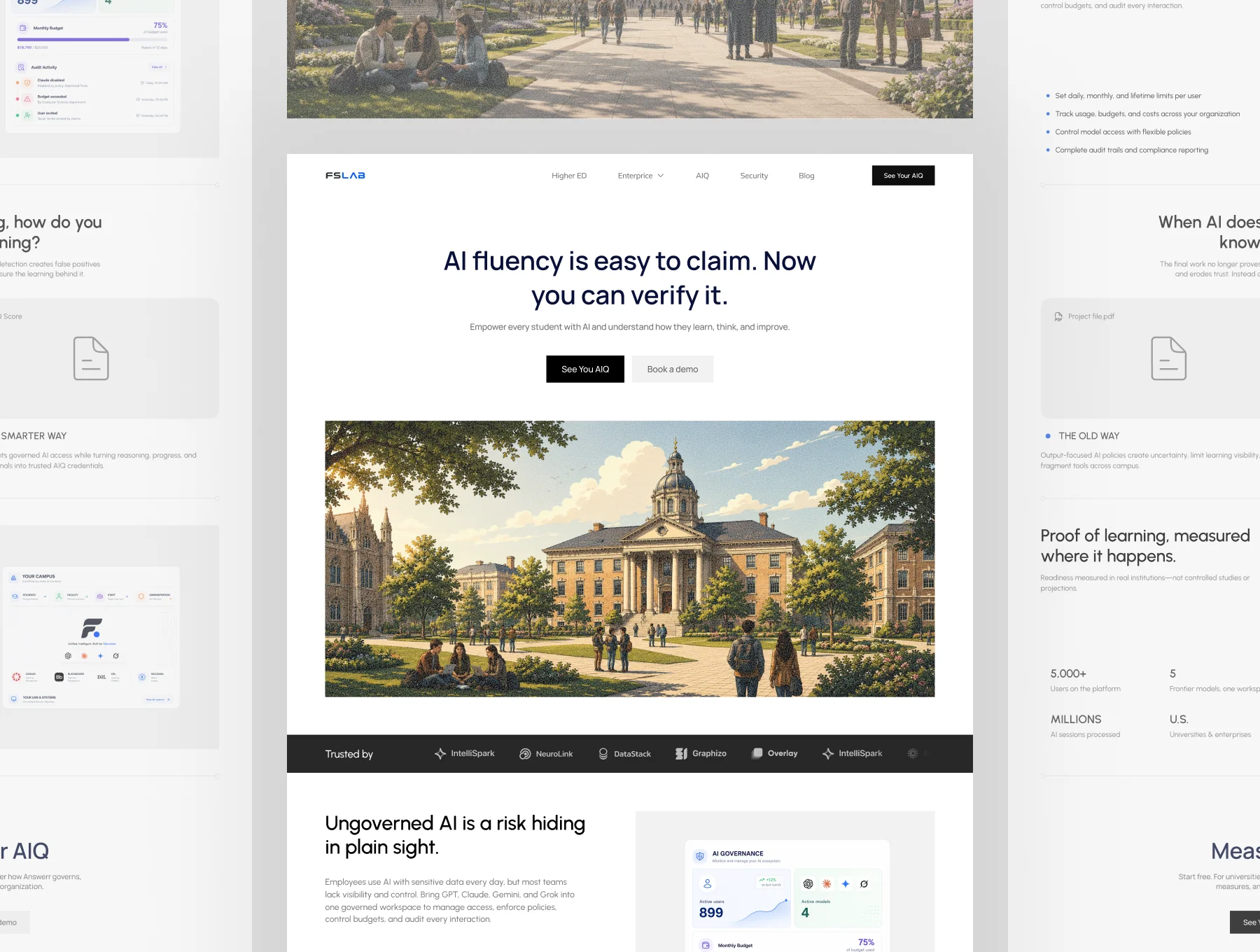 FSLAB : AI Intelligence & Governance Landing Page 3