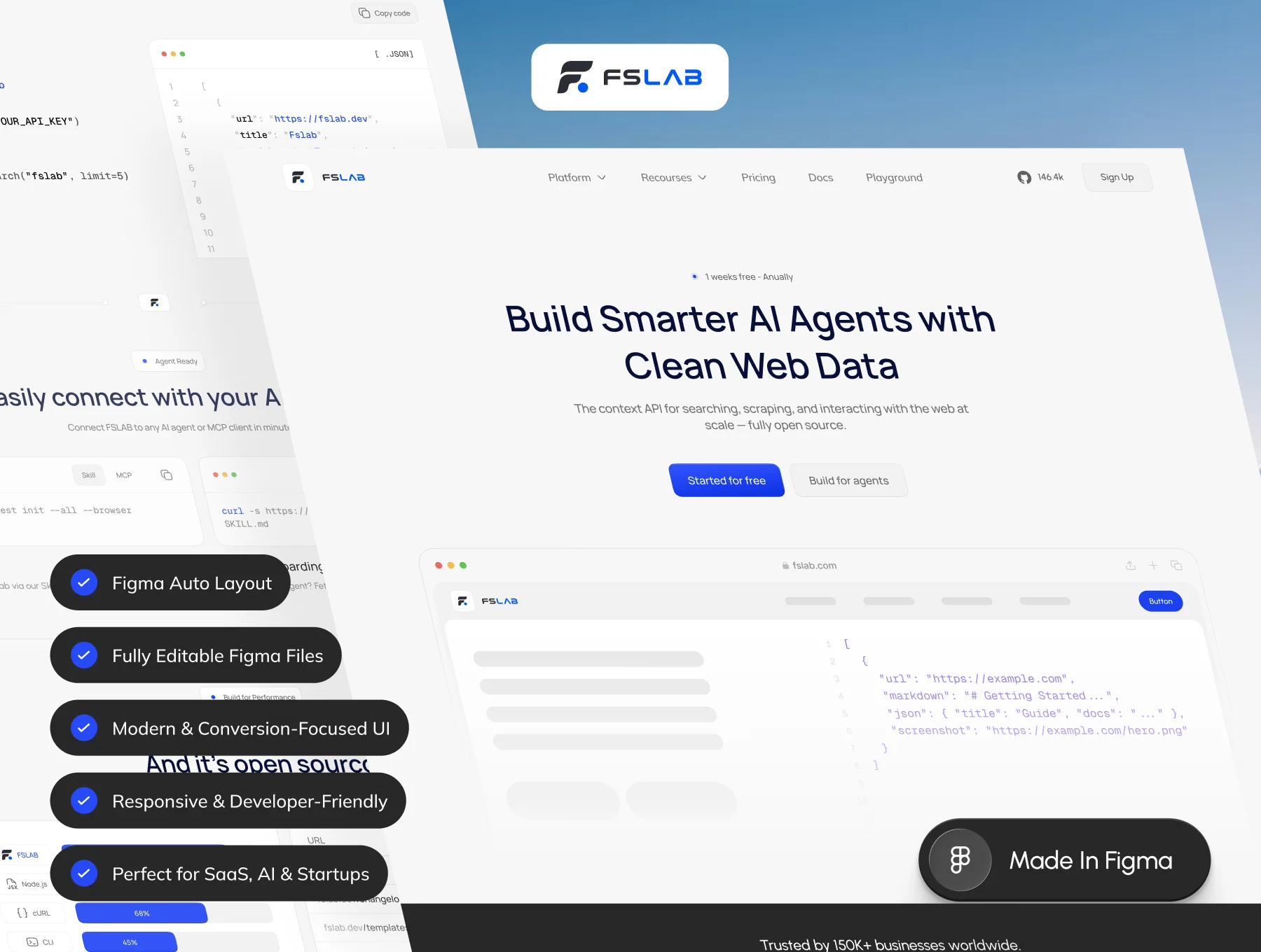 FSLAB - AI Web Intelligence Platform UI Kit
