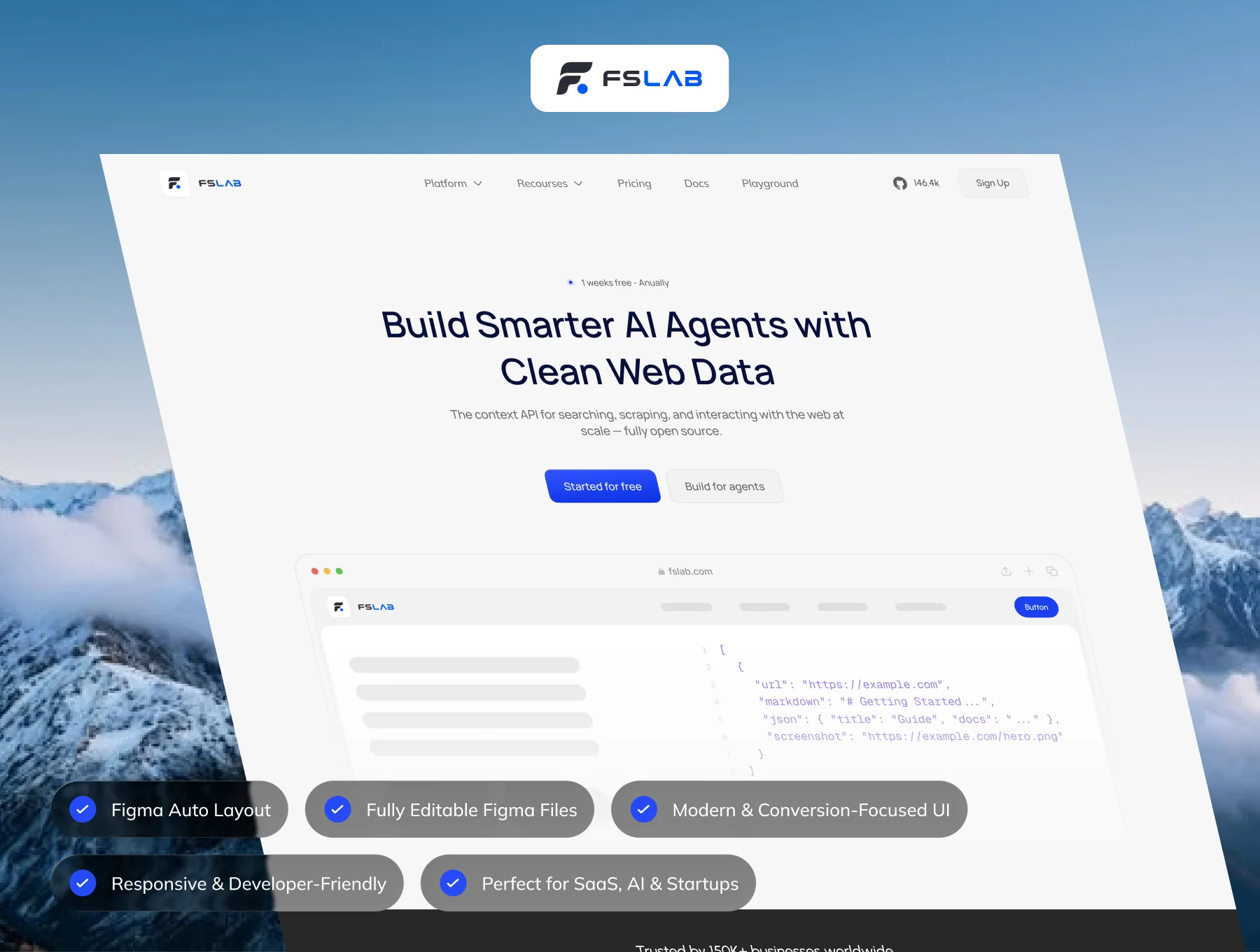 FSLAB - AI Web Intelligence Platform UI Kit 2