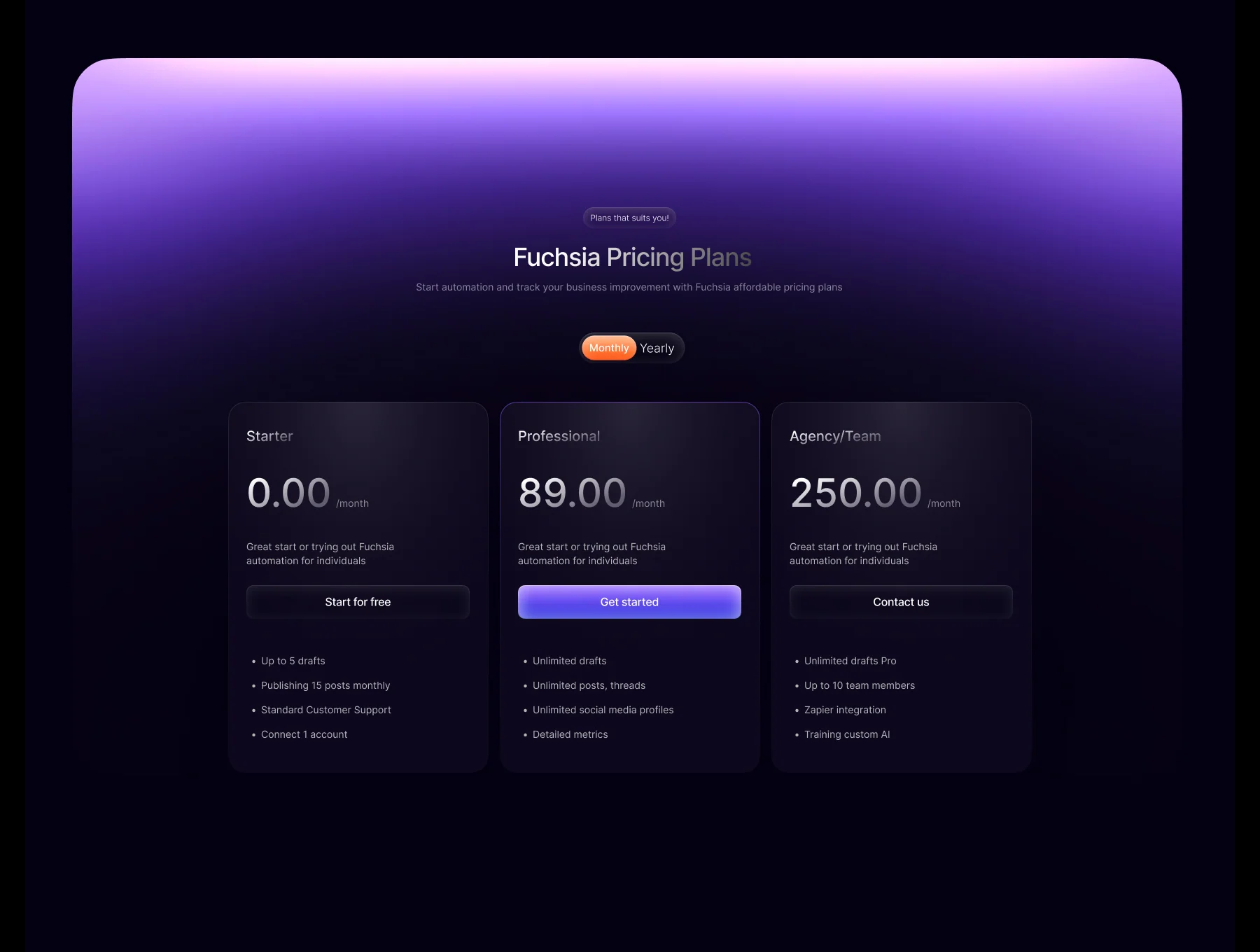 Fuchsia - Web3/SaaS Framer Website Template 2