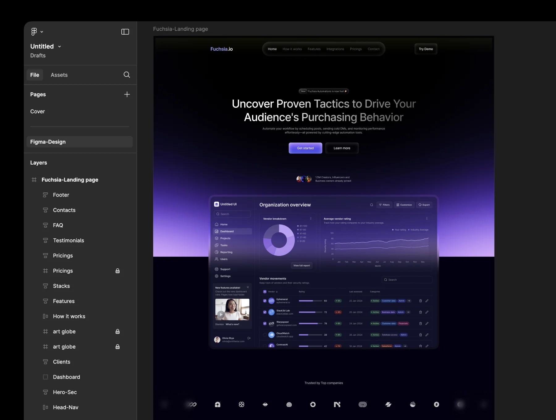 Fuchsia - Web3/SaaS Framer Website Template 3