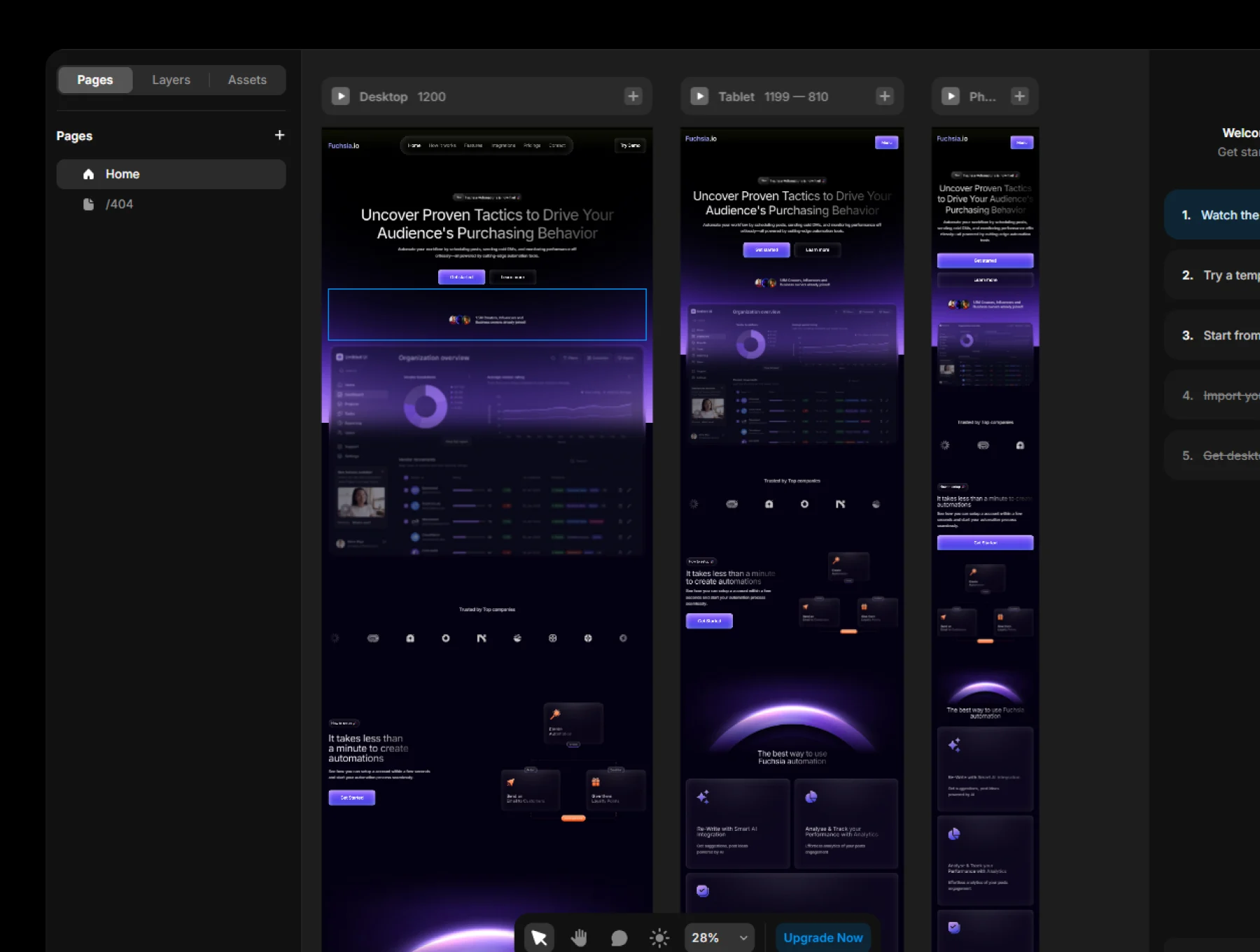Fuchsia - Web3/SaaS Framer Website Template 4