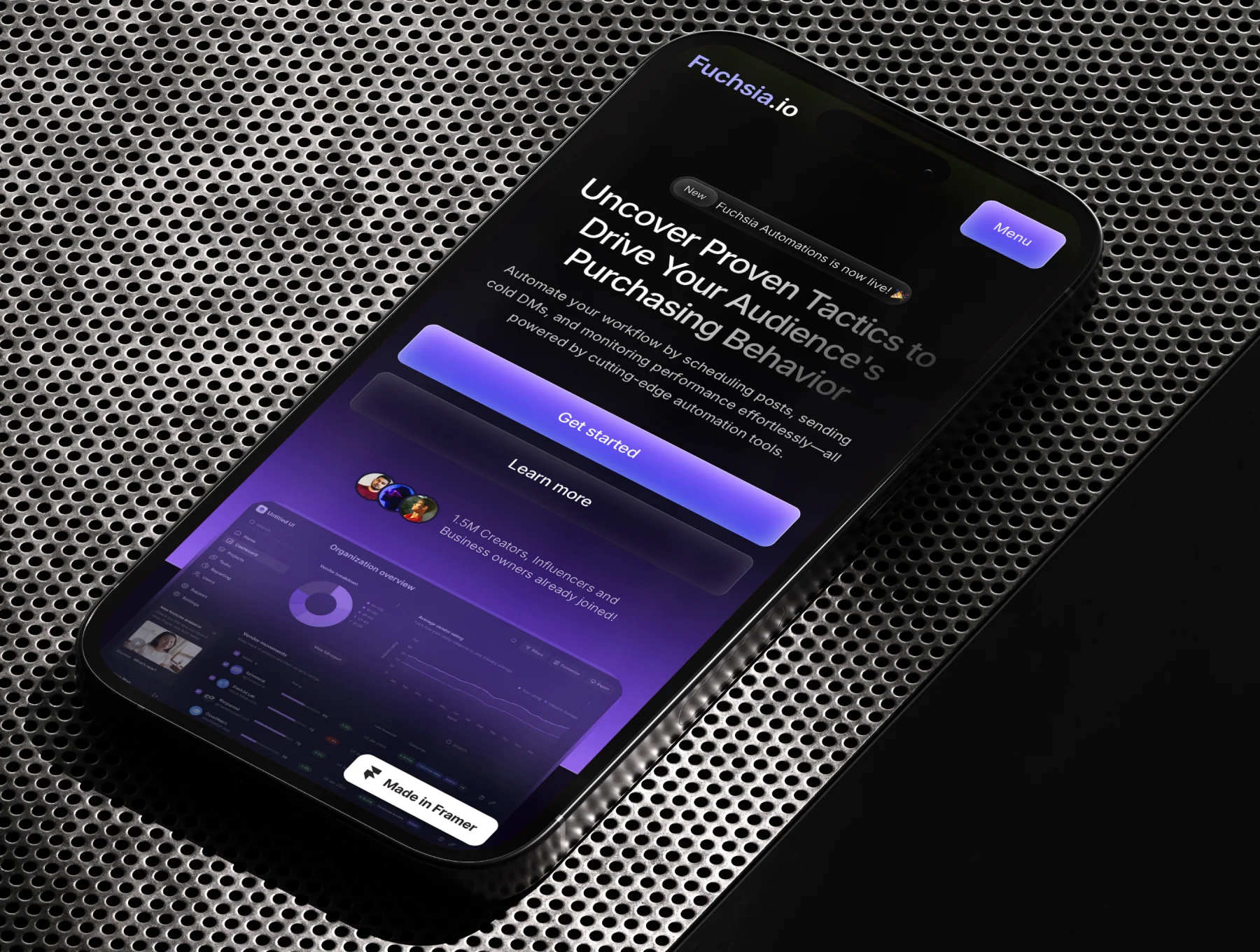 Fuchsia - Web3/SaaS Framer Website Template 6