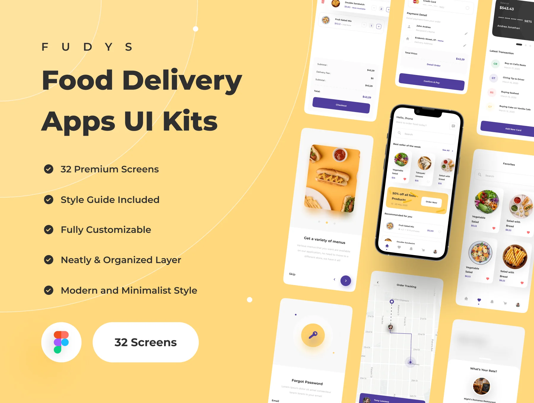 Fudys - Food Delivery Apps UI Kit