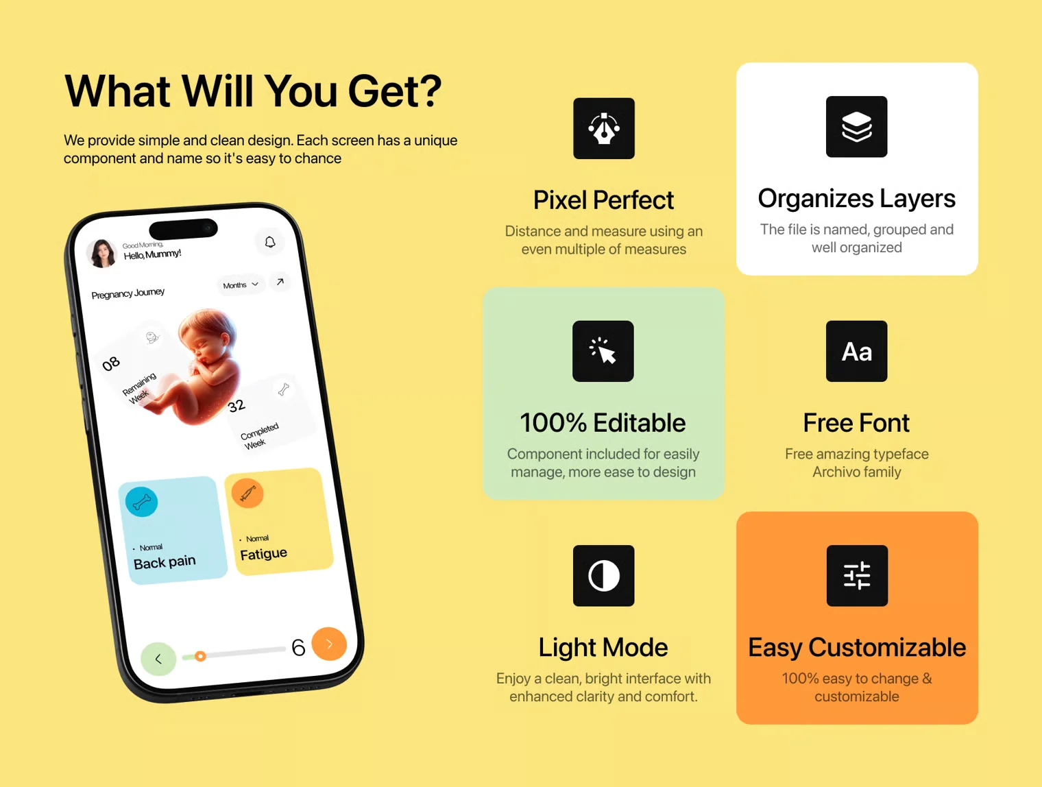 Full Pregnancy Tracker App UI Kit 2