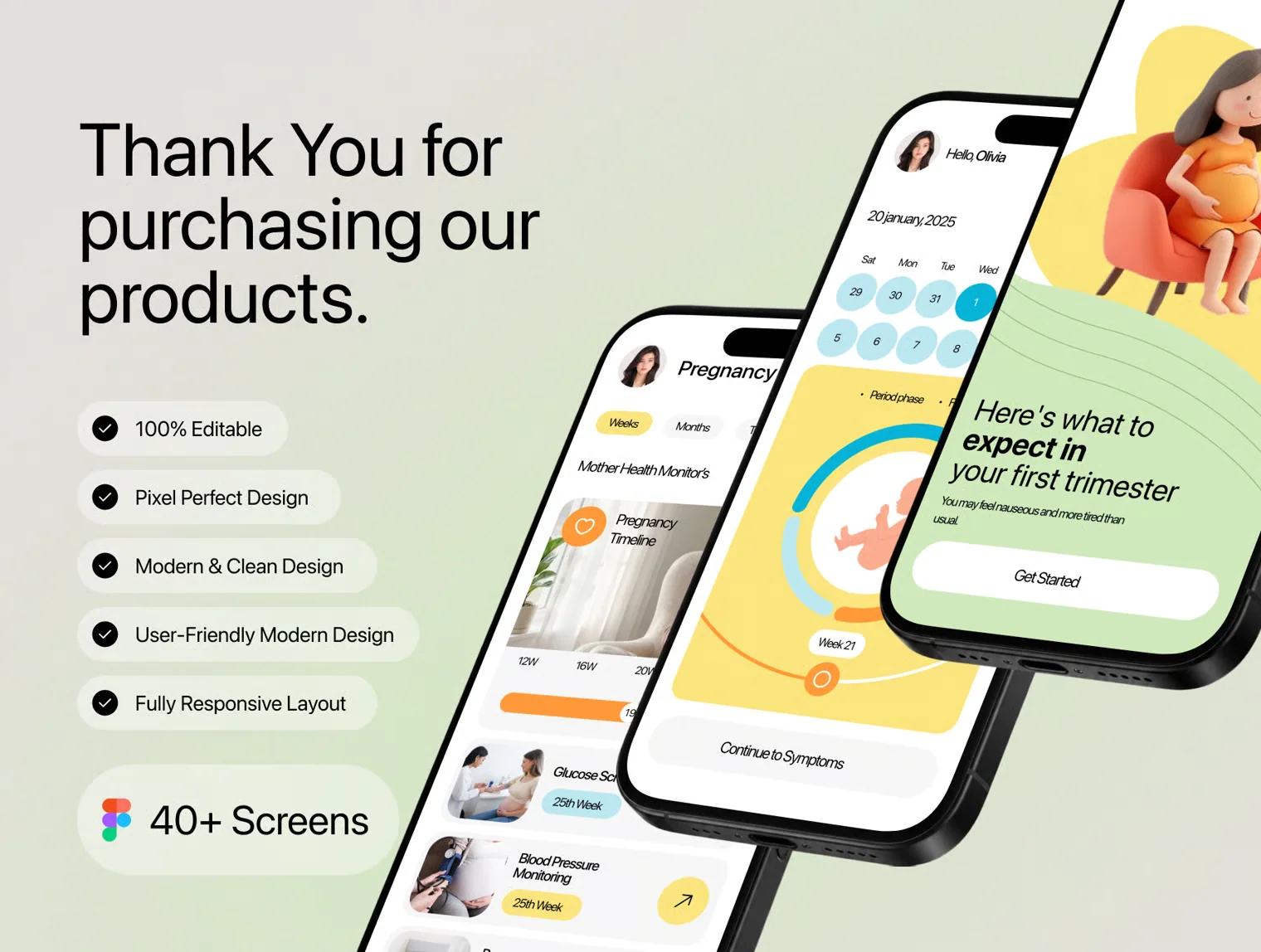 Full Pregnancy Tracker App UI Kit 6