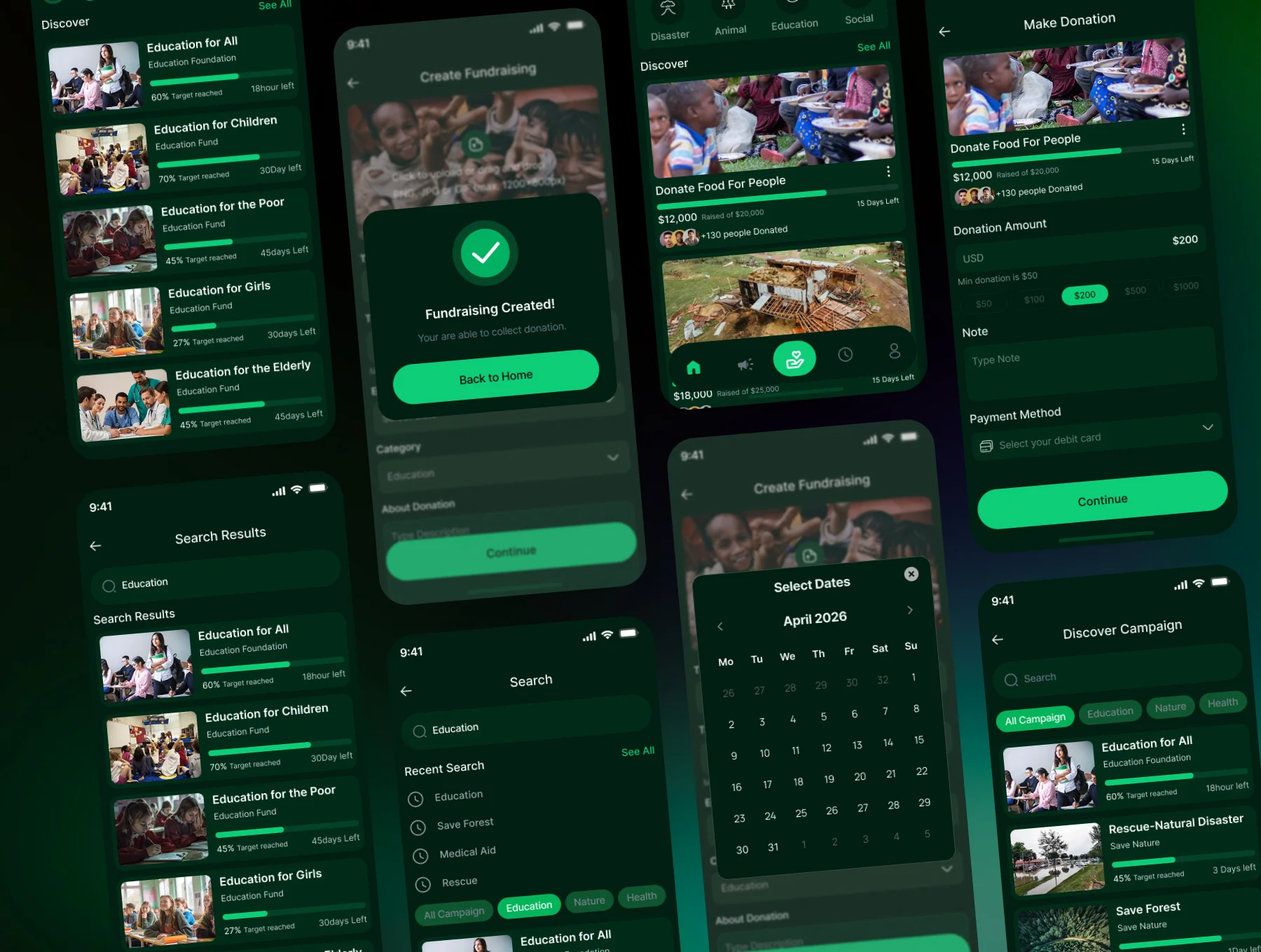 Fundexa – Donation Fundraising Mobile App UI Kit 5