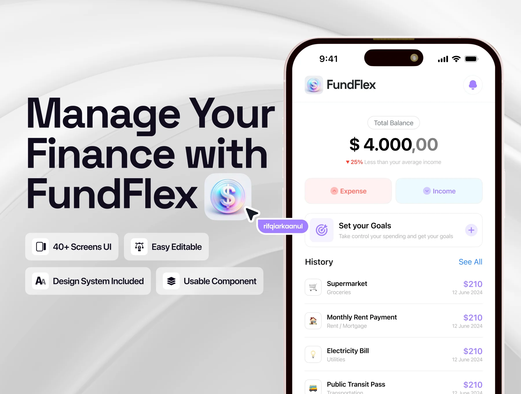 FundFlex - Finance Management UI Kit