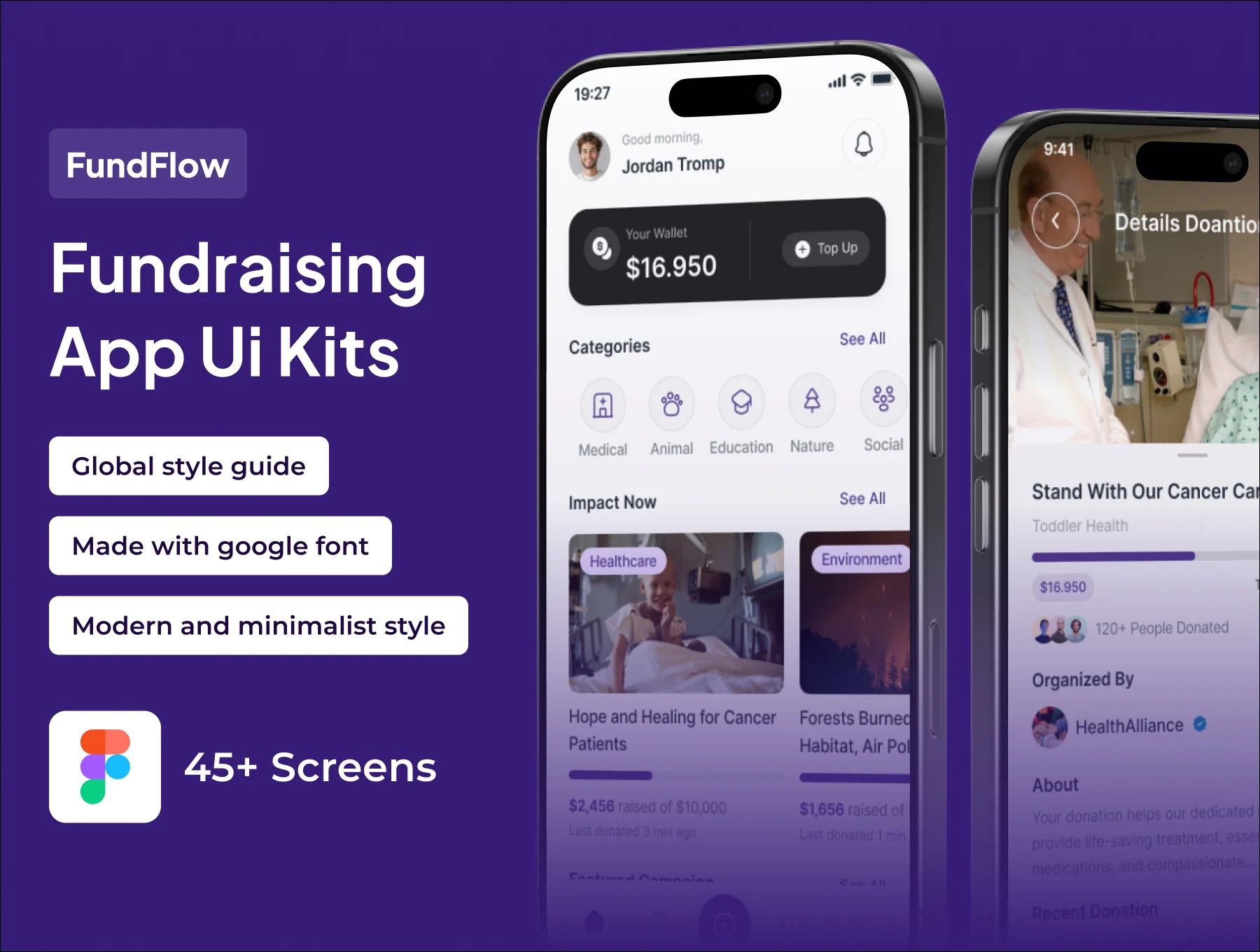 FundFlow - Fundraising Premium UI KIts App